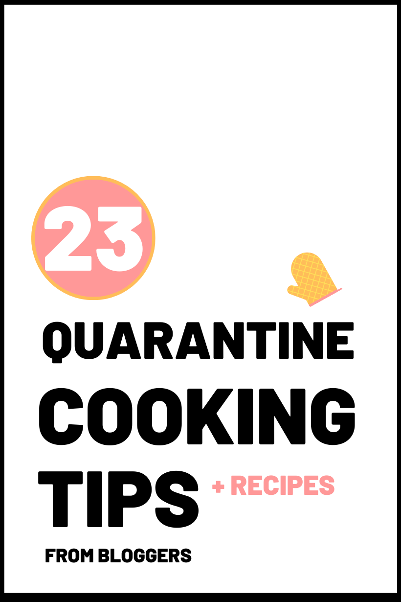 quarantine cooking tips