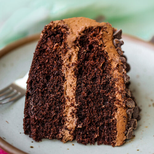 Classic Chocolate Layer Cake - Vegan Recipe - HealthyHappyLife.com