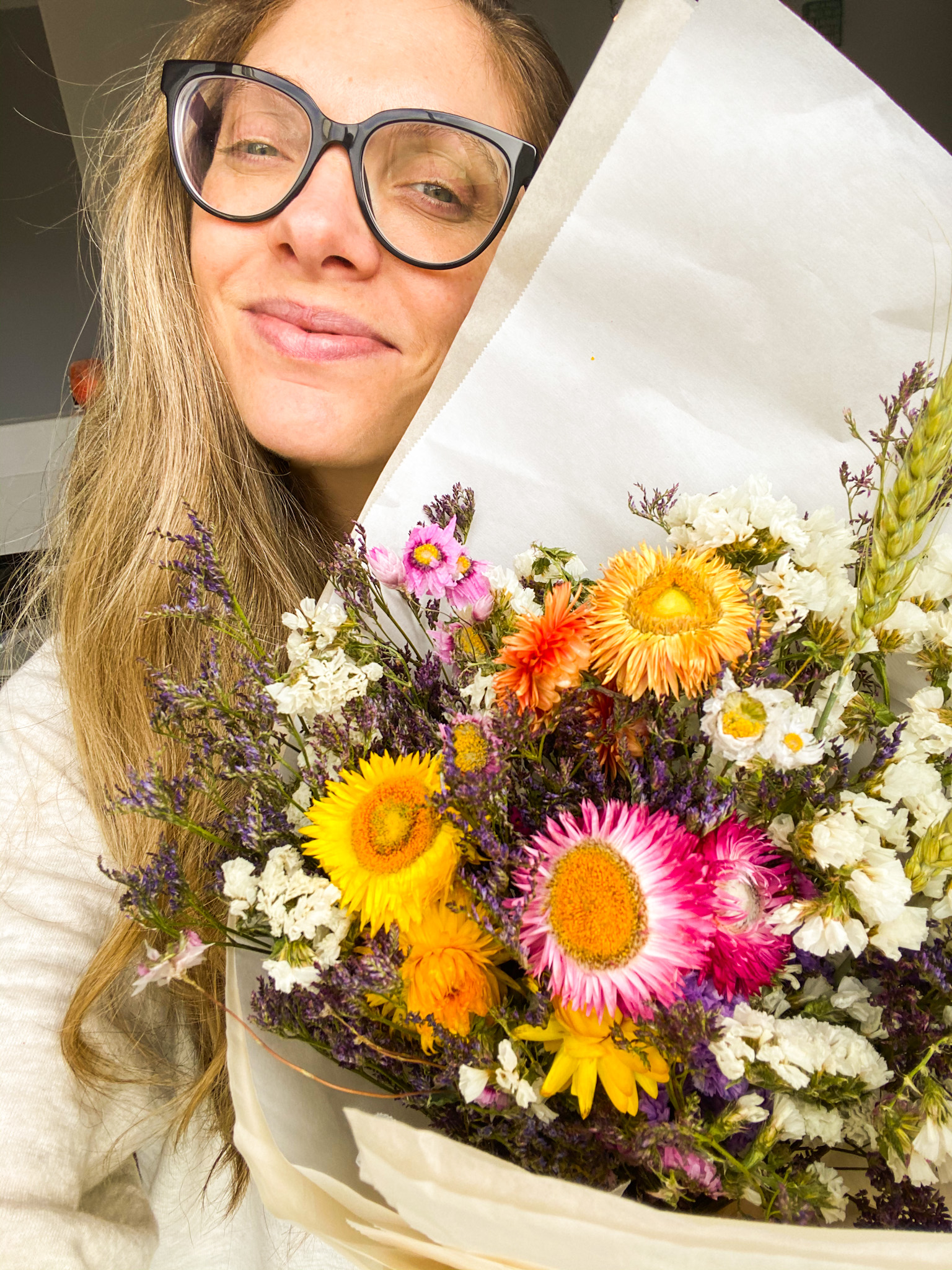 dried flower bouquet from mother's day