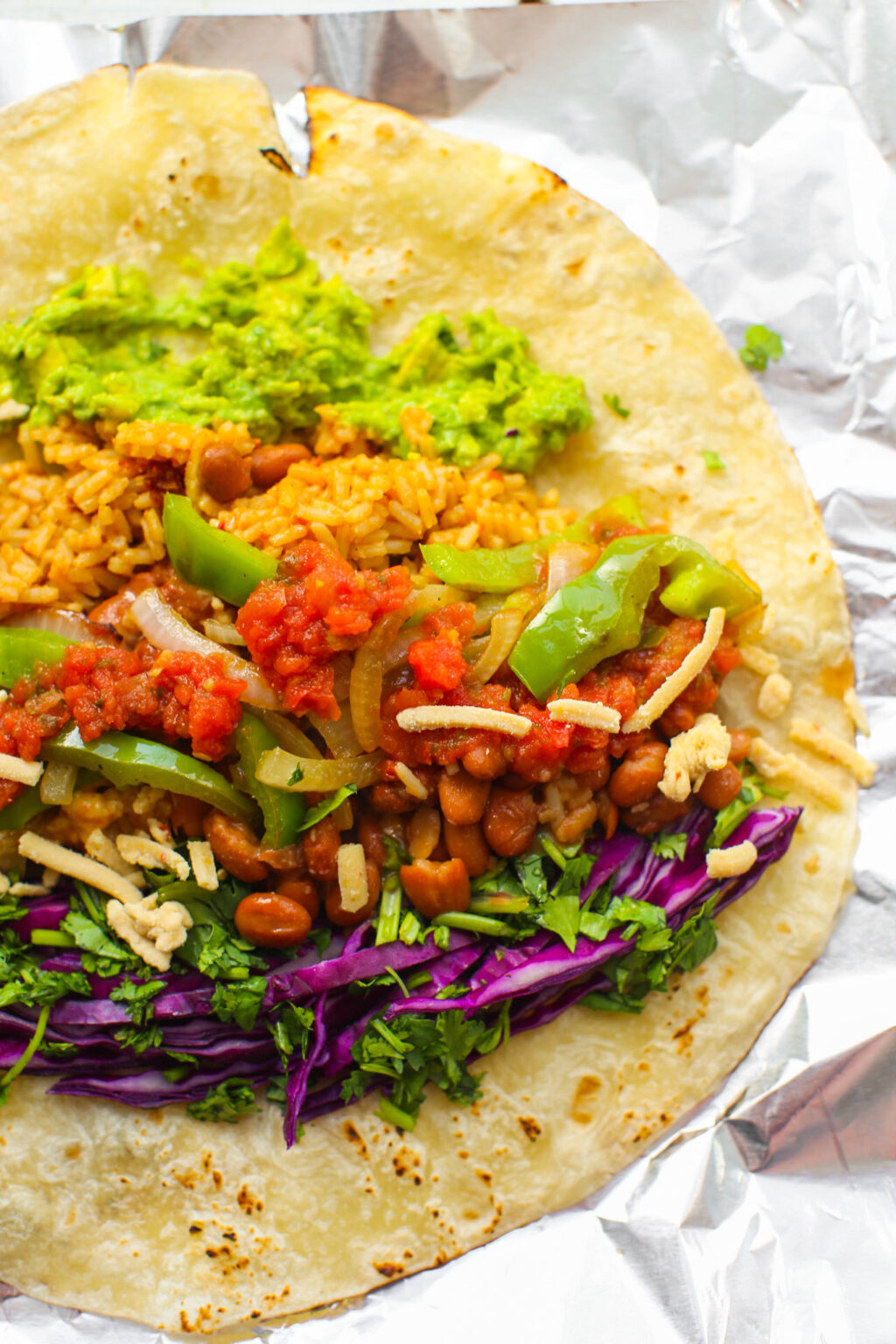 Copycat Chipotle Veggie Fajita Burrito - HealthyHappyLife.com