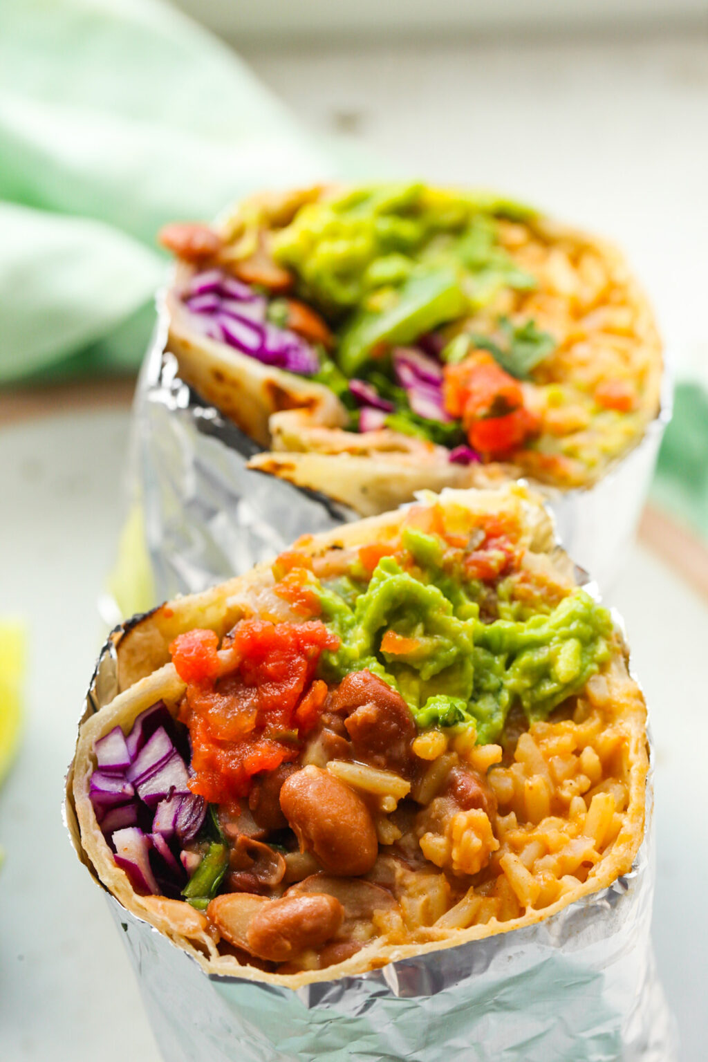 Copycat Chipotle Veggie Fajita Burrito - HealthyHappyLife.com