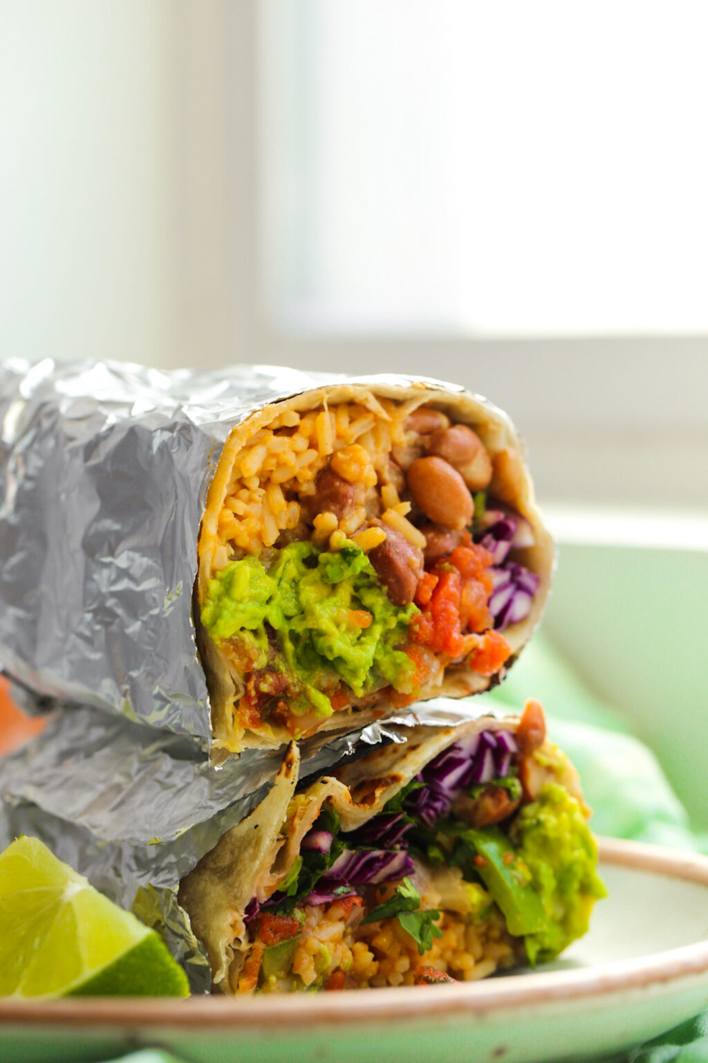 Copycat Chipotle Veggie Fajita Burrito - HealthyHappyLife.com