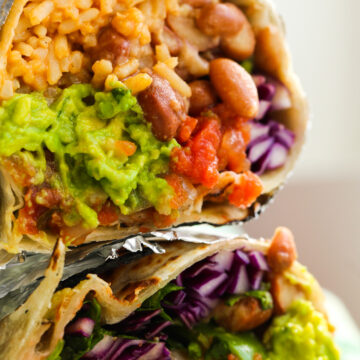 copycat chipotle veggie burrito