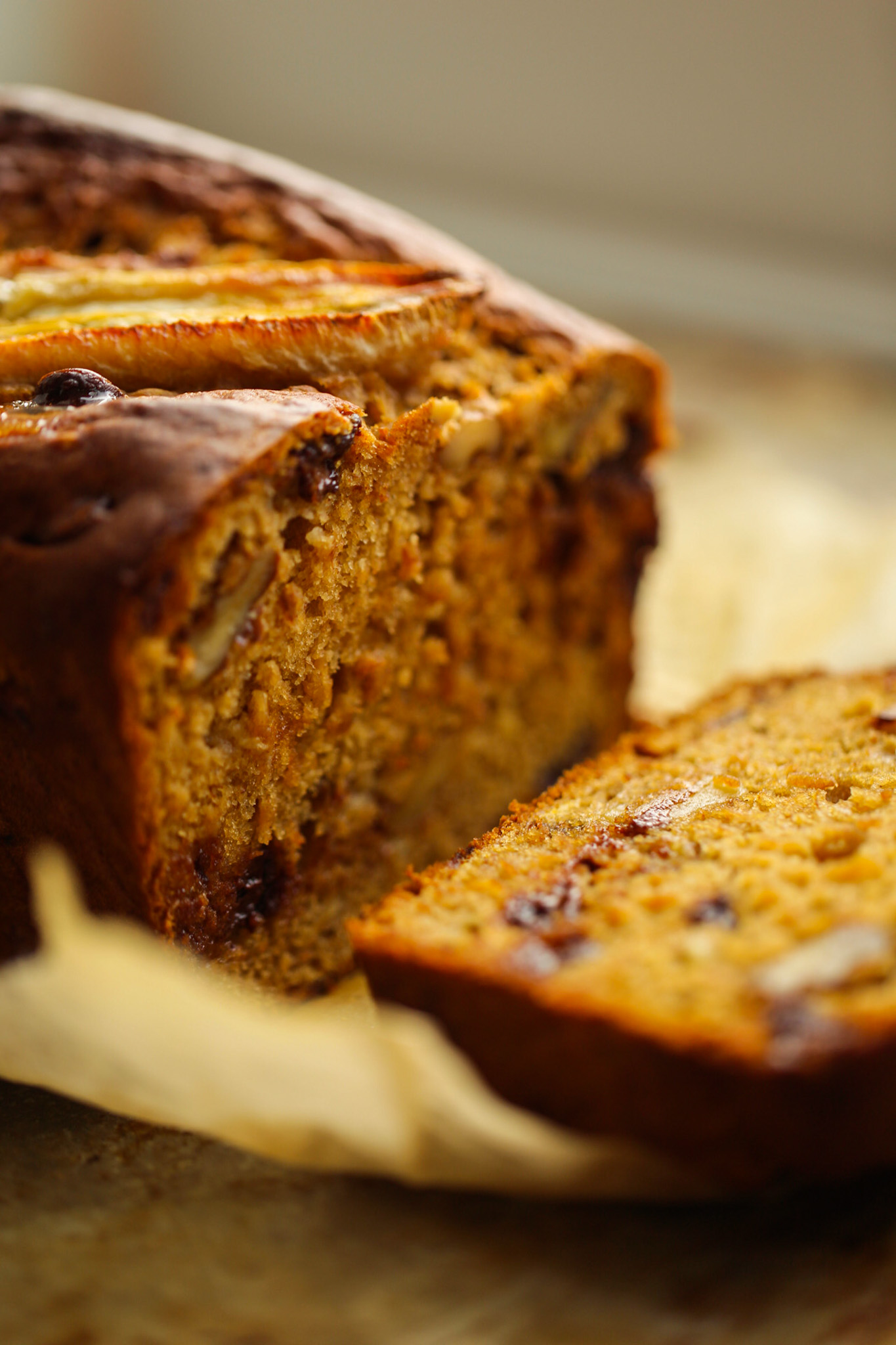 warm from the oven banana bread loaf