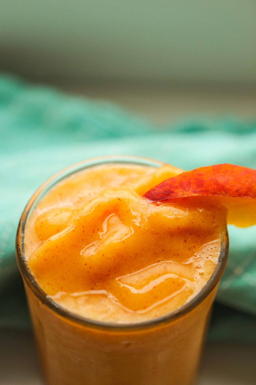 Peach Coconut Water Smoothie - HealthyHappyLife.com