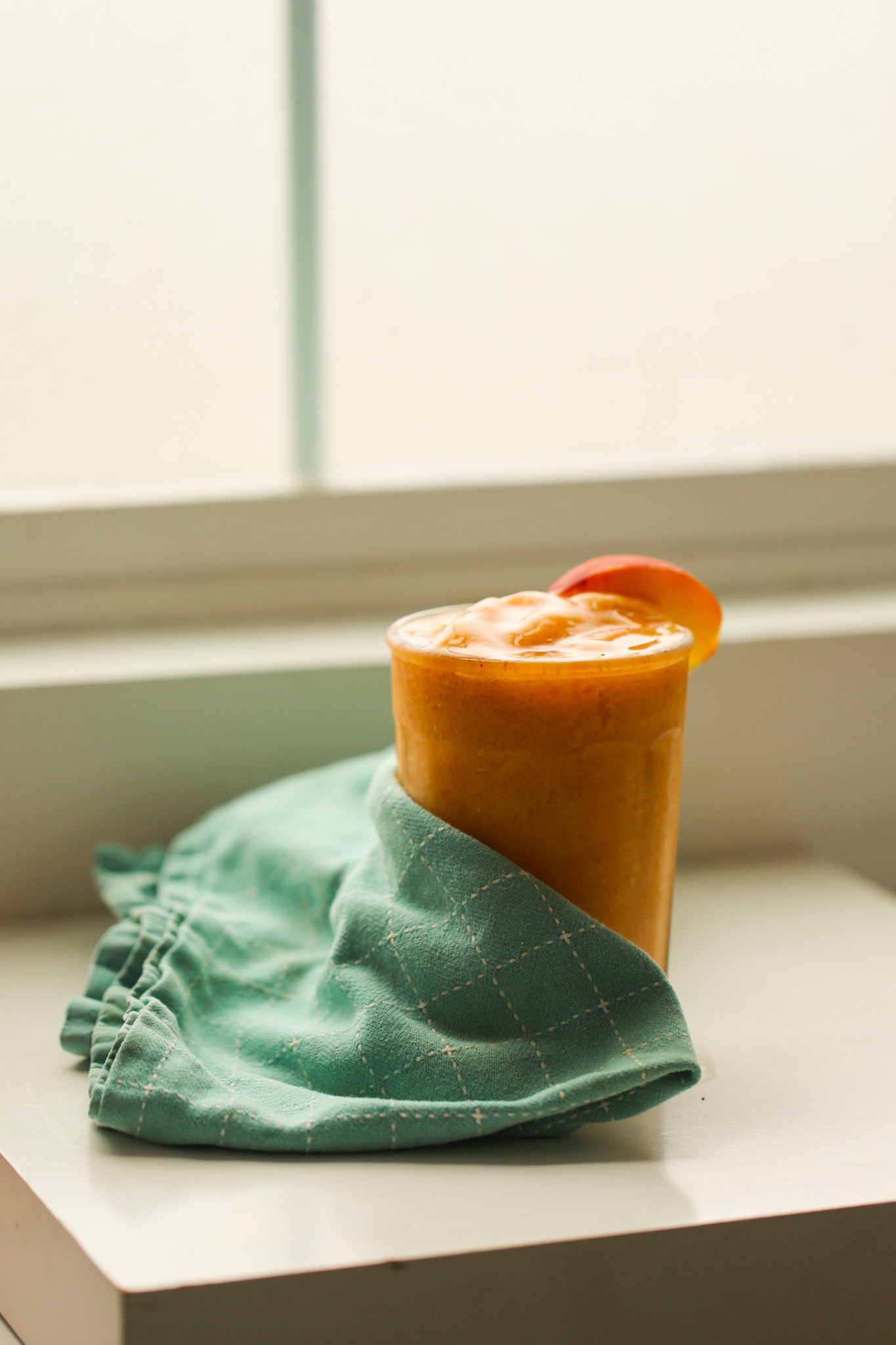 coconut water peach smoothie