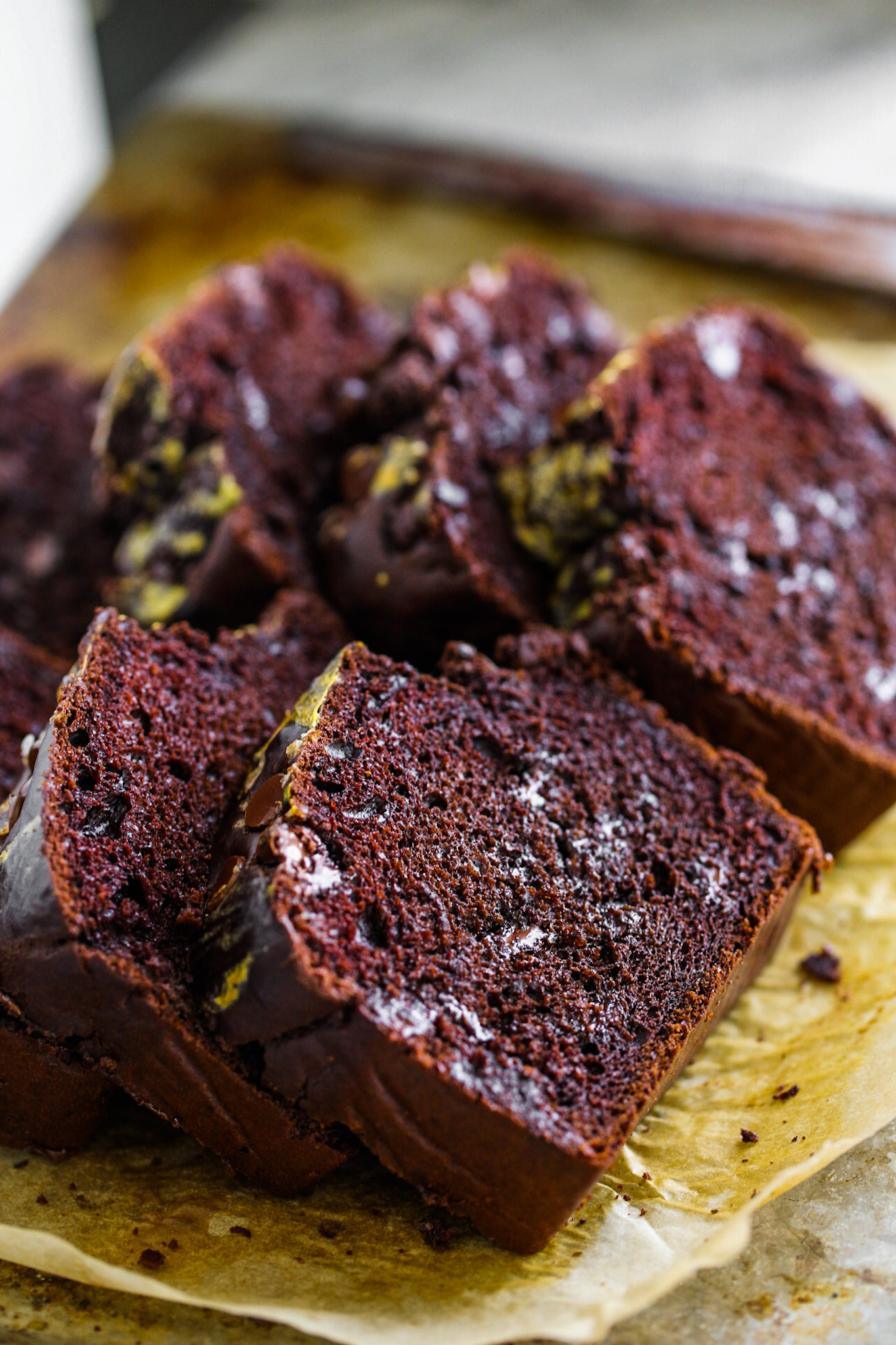 chocolate loaf slices