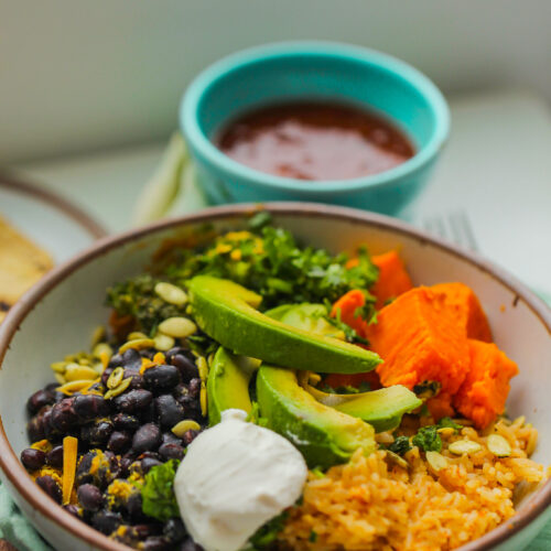 Easy Vegan Burrito Bowl - Nourishing Meal - HealthyHappyLife.com