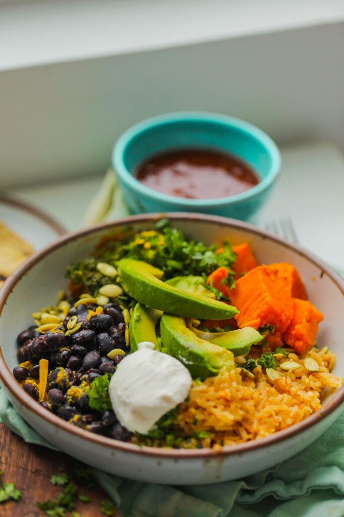 Easy Vegan Burrito Bowl - Nourishing Meal - HealthyHappyLife.com