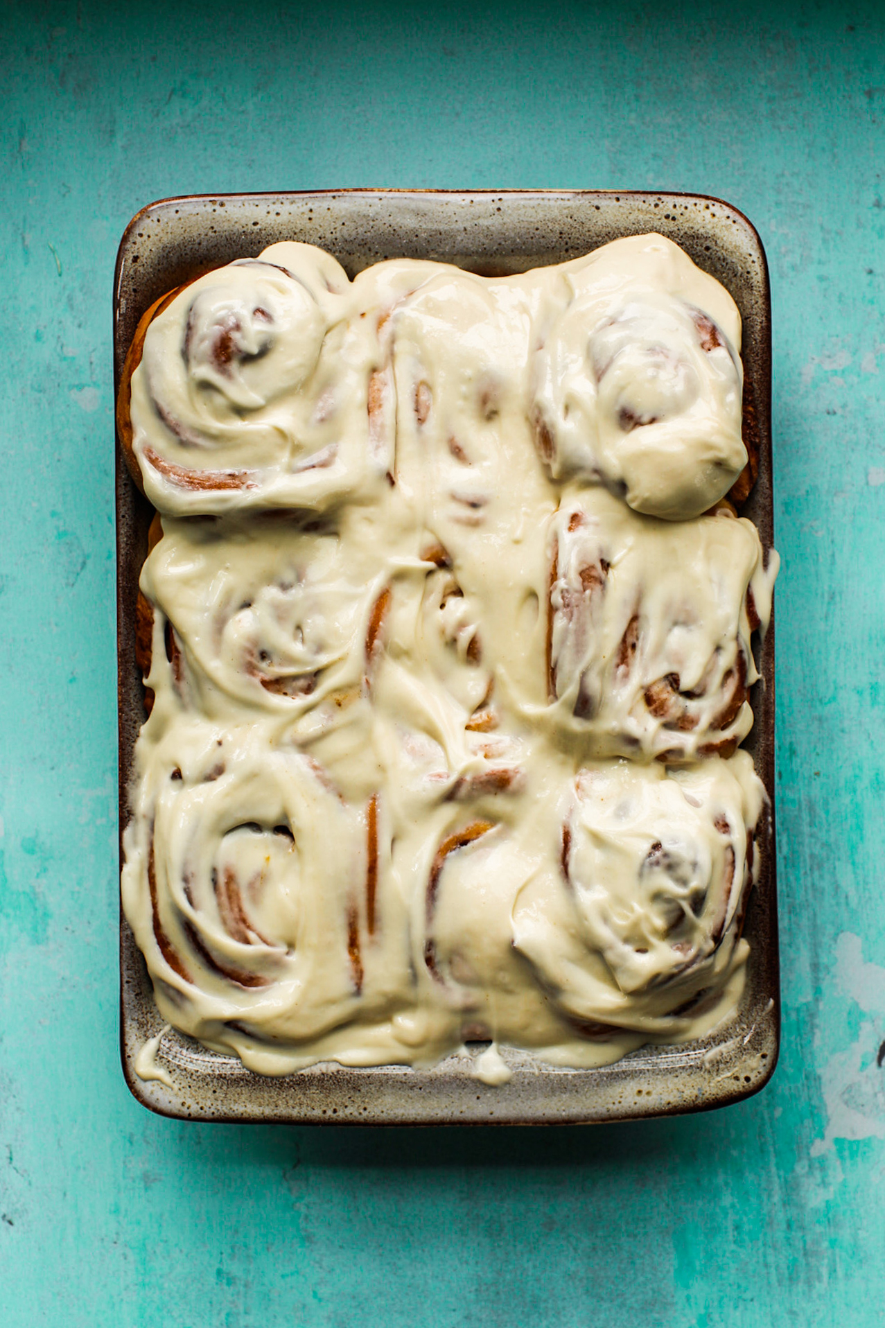 frosting on cinnamon rolls