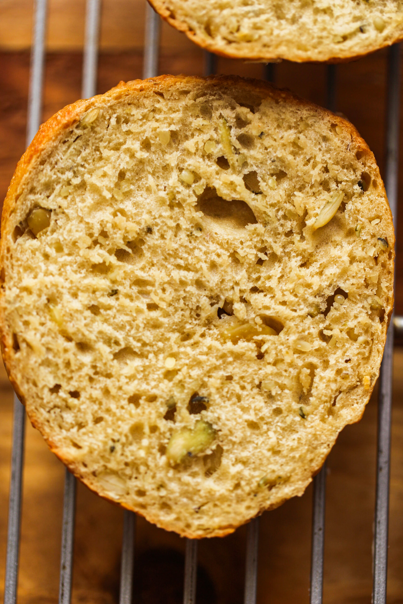 sliced Pumpkin Hemp Seed Bage