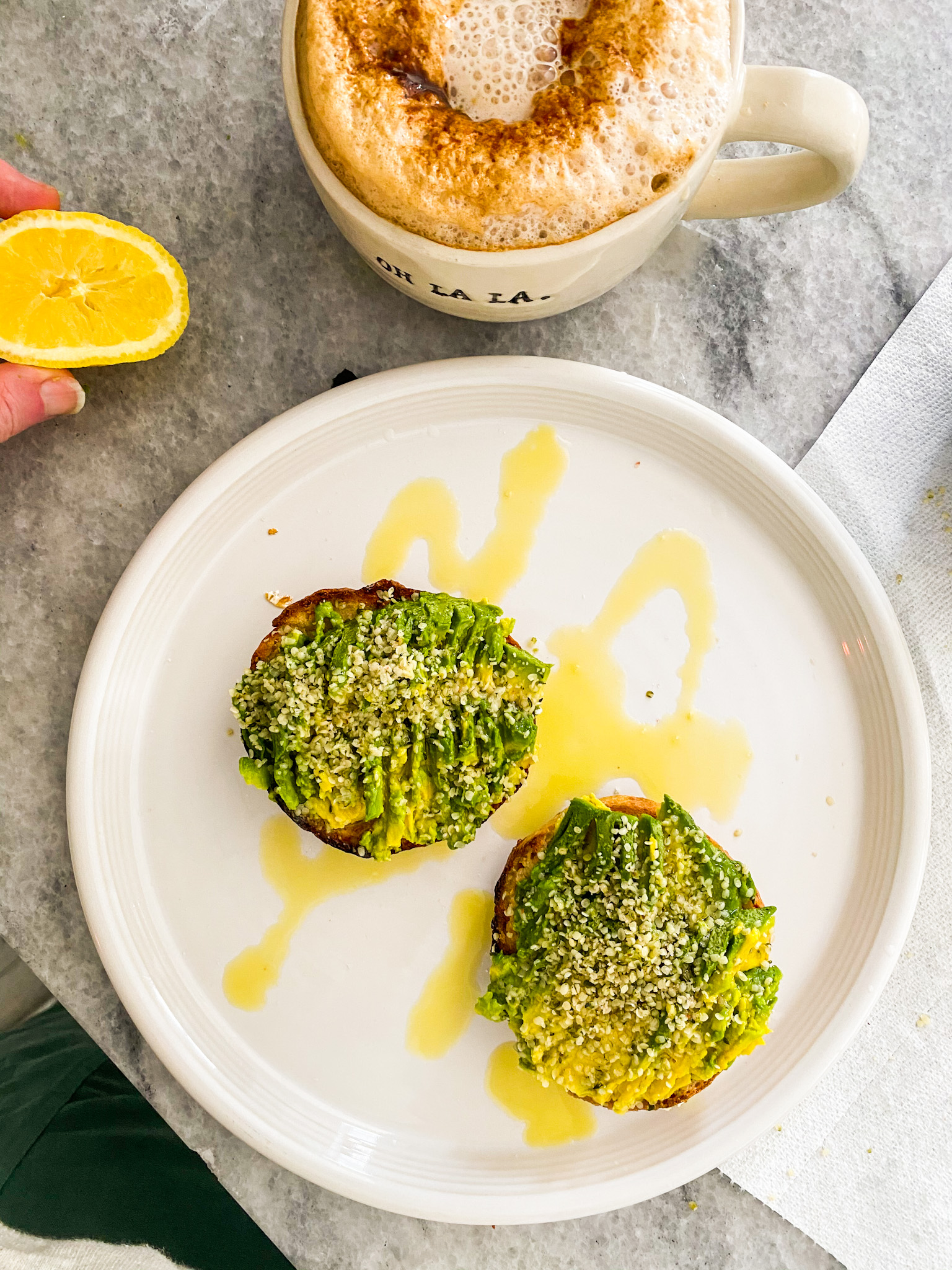 bagel avocado toast