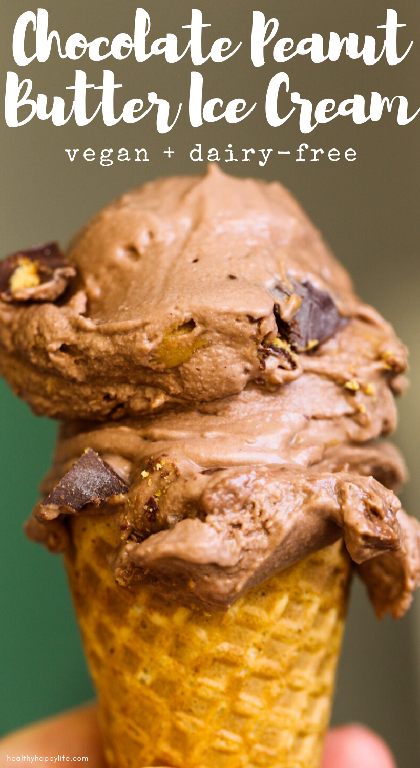 Dairy-Free Chocolate Peanut Butter Ice Cream pin