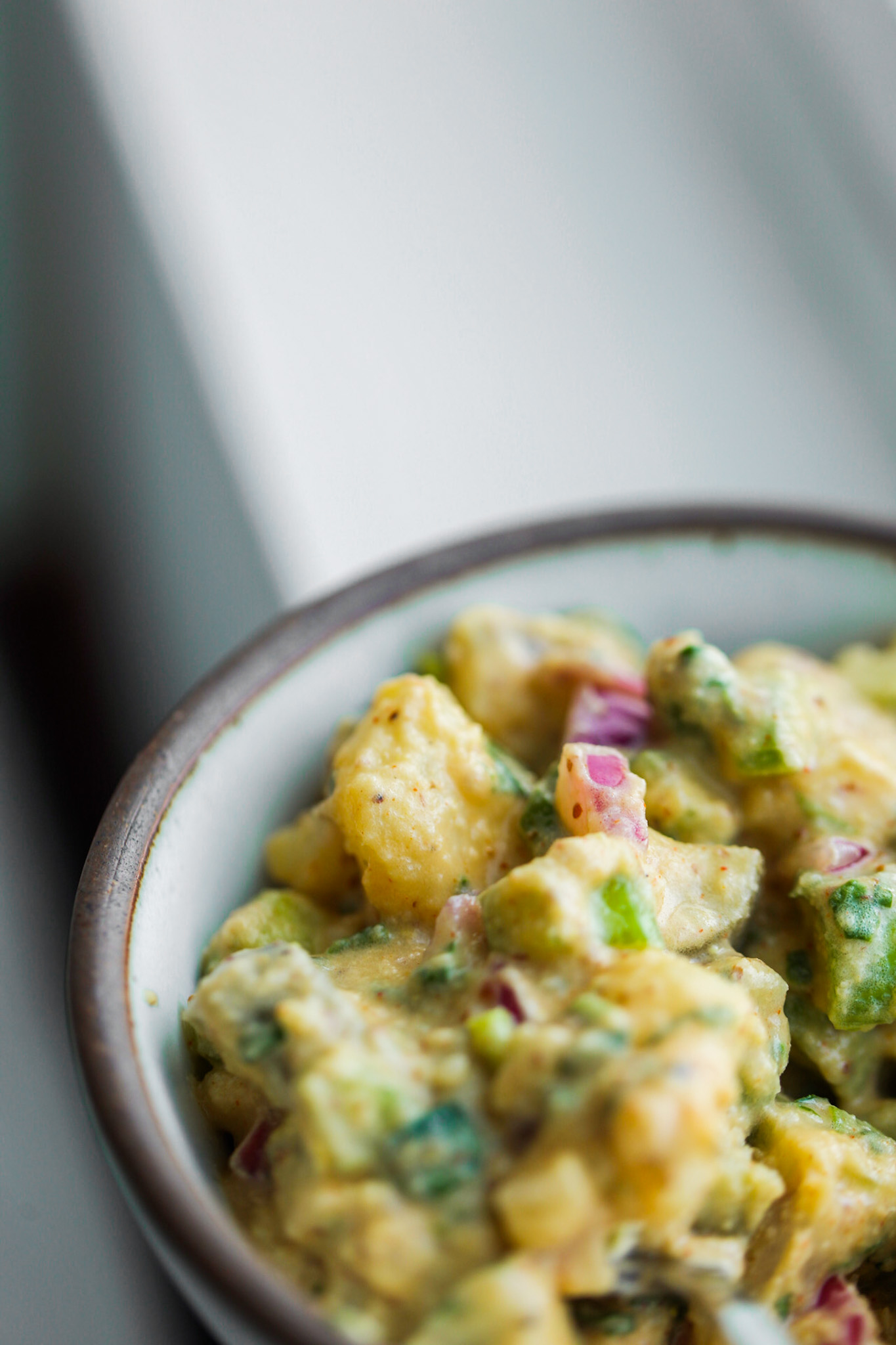 serving of vegan potato salad