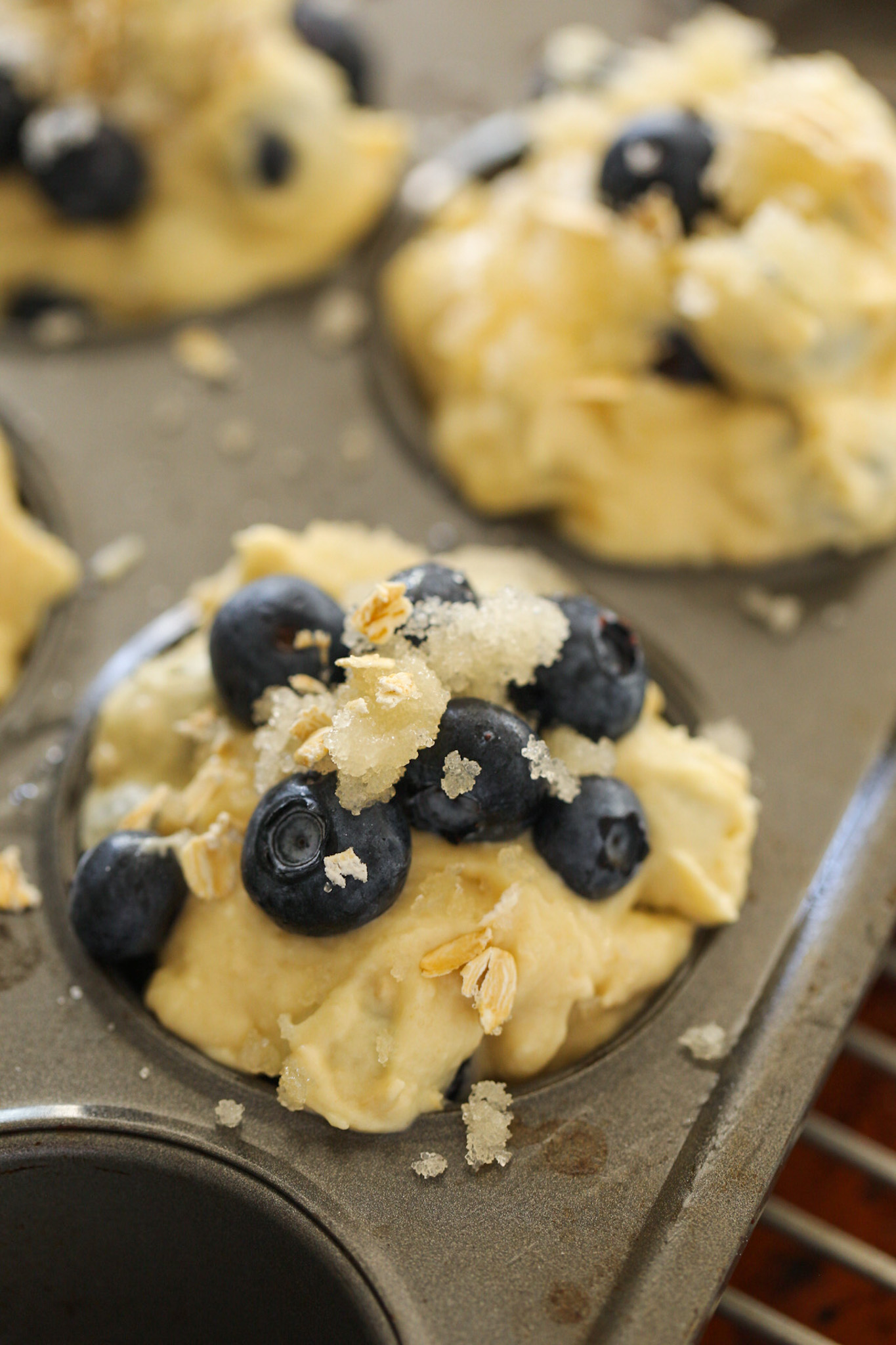 batter in muffin tins