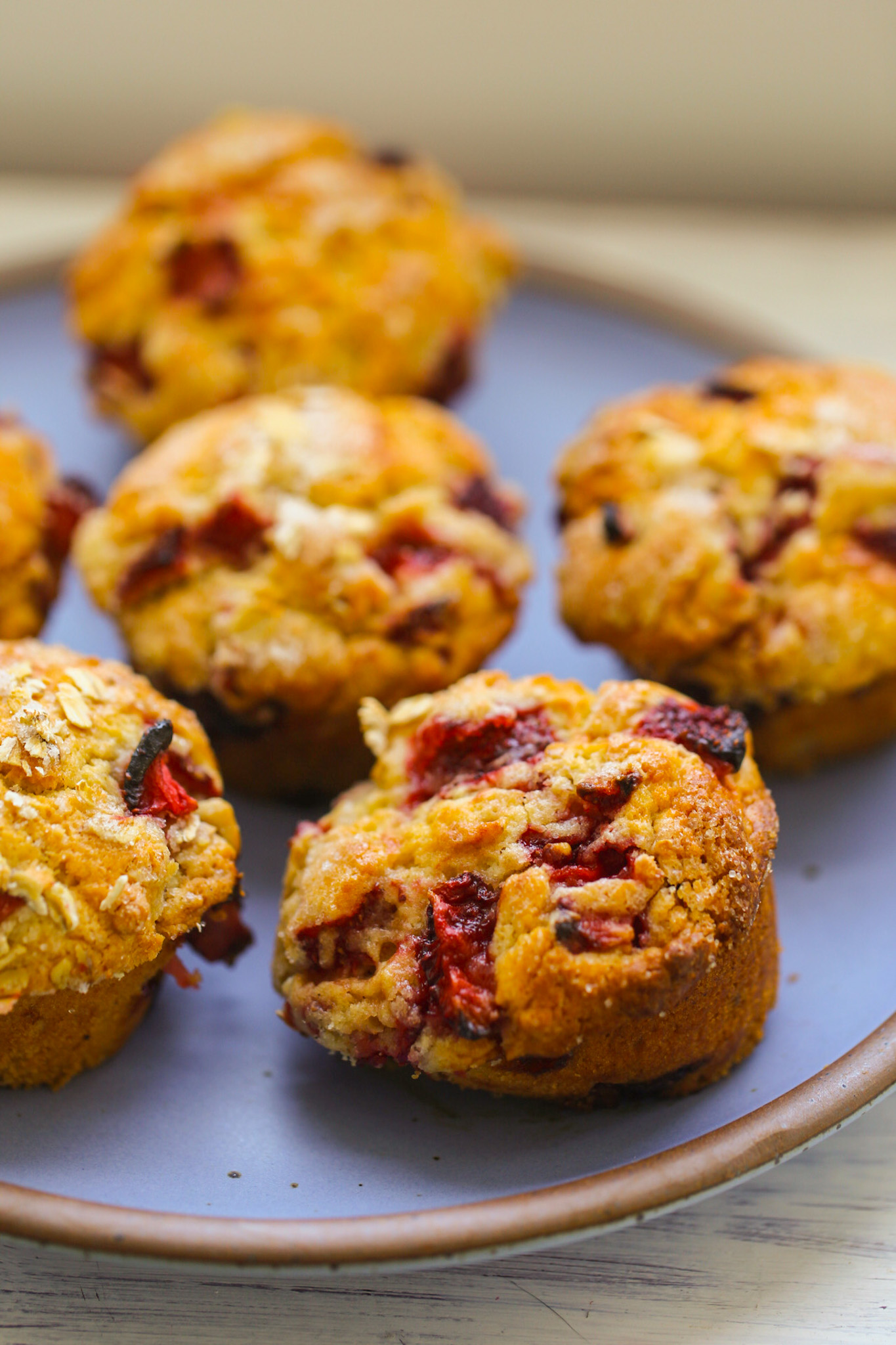 vegan strawberry muffins