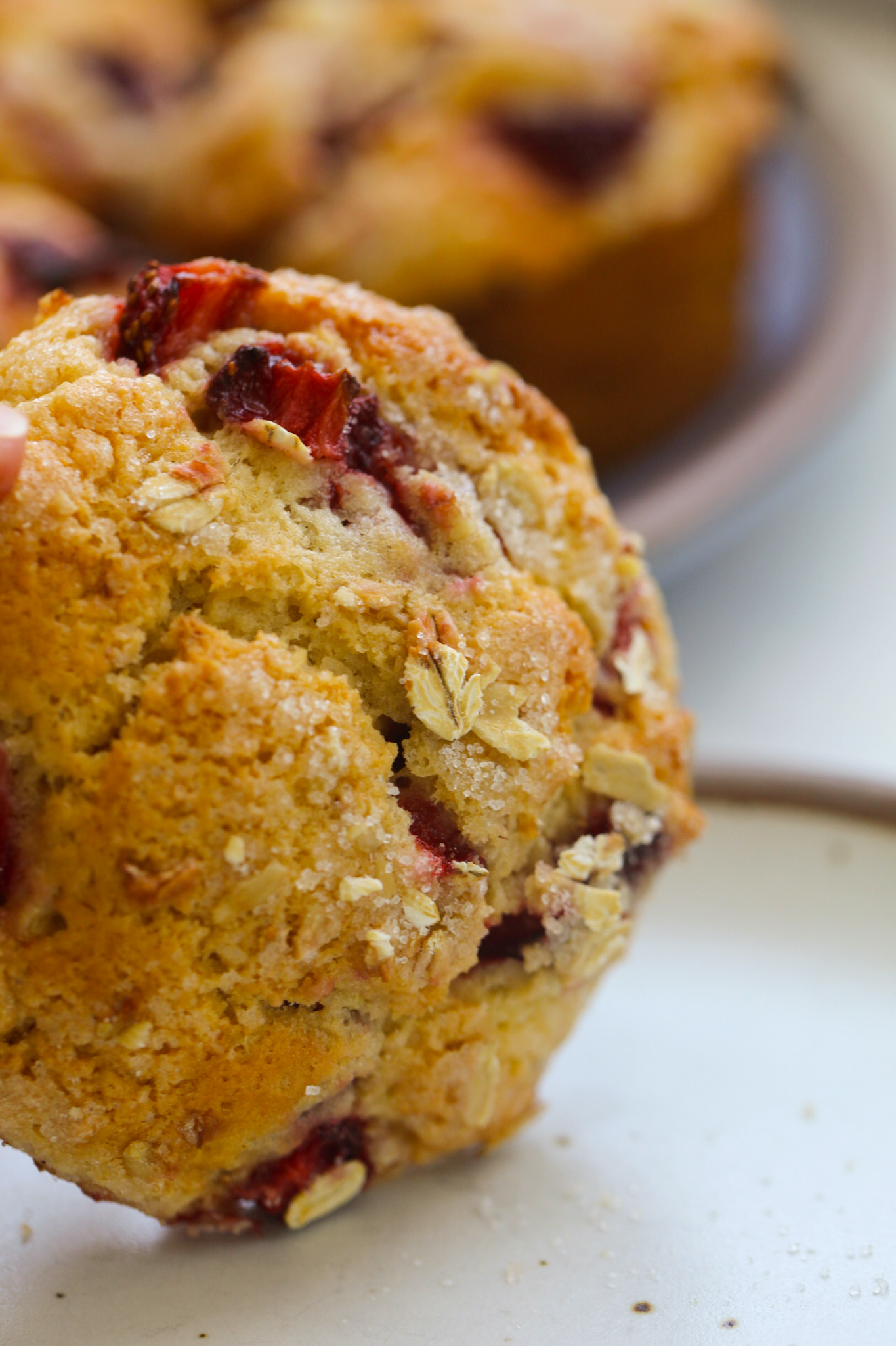 Muffin top with berries