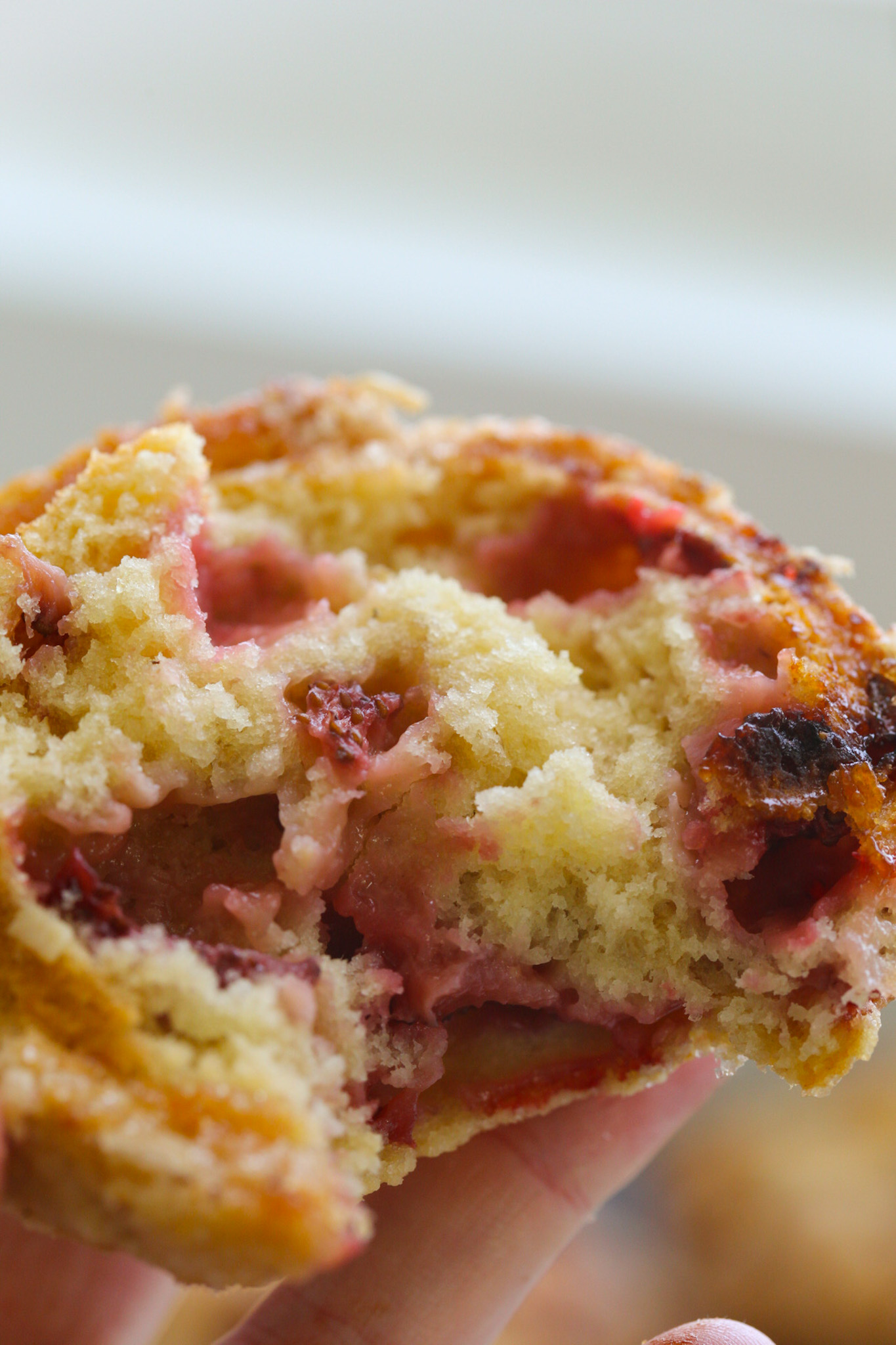 bottom of strawberry muffin top