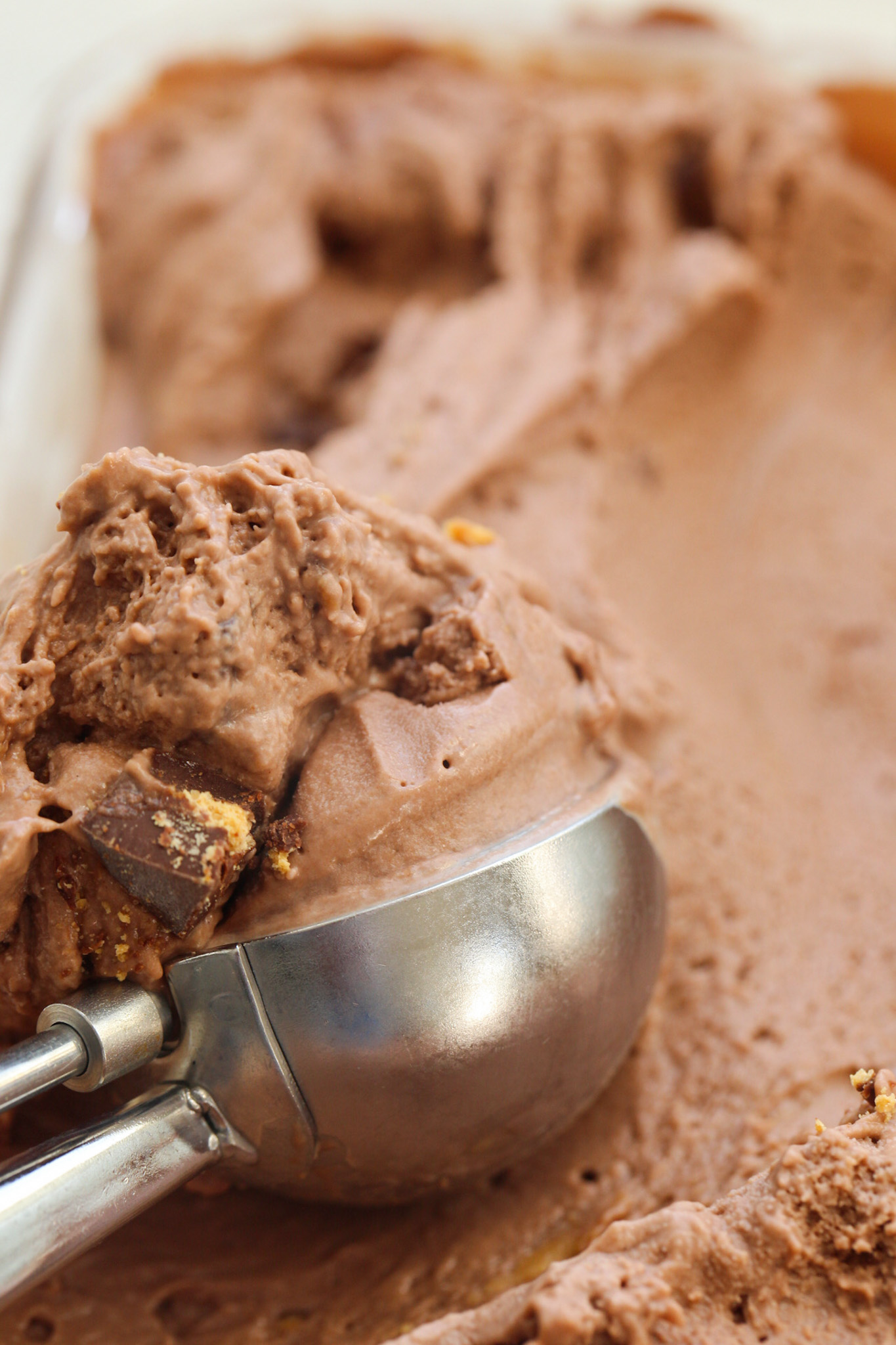 Scooping Dairy-Free Chocolate Peanut Butter Ice Cream