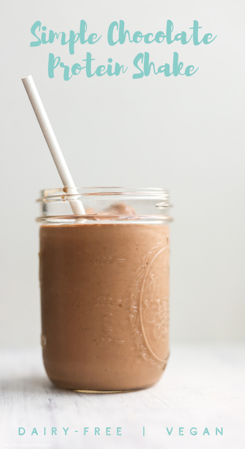 Simple Chocolate Protein Shake pin