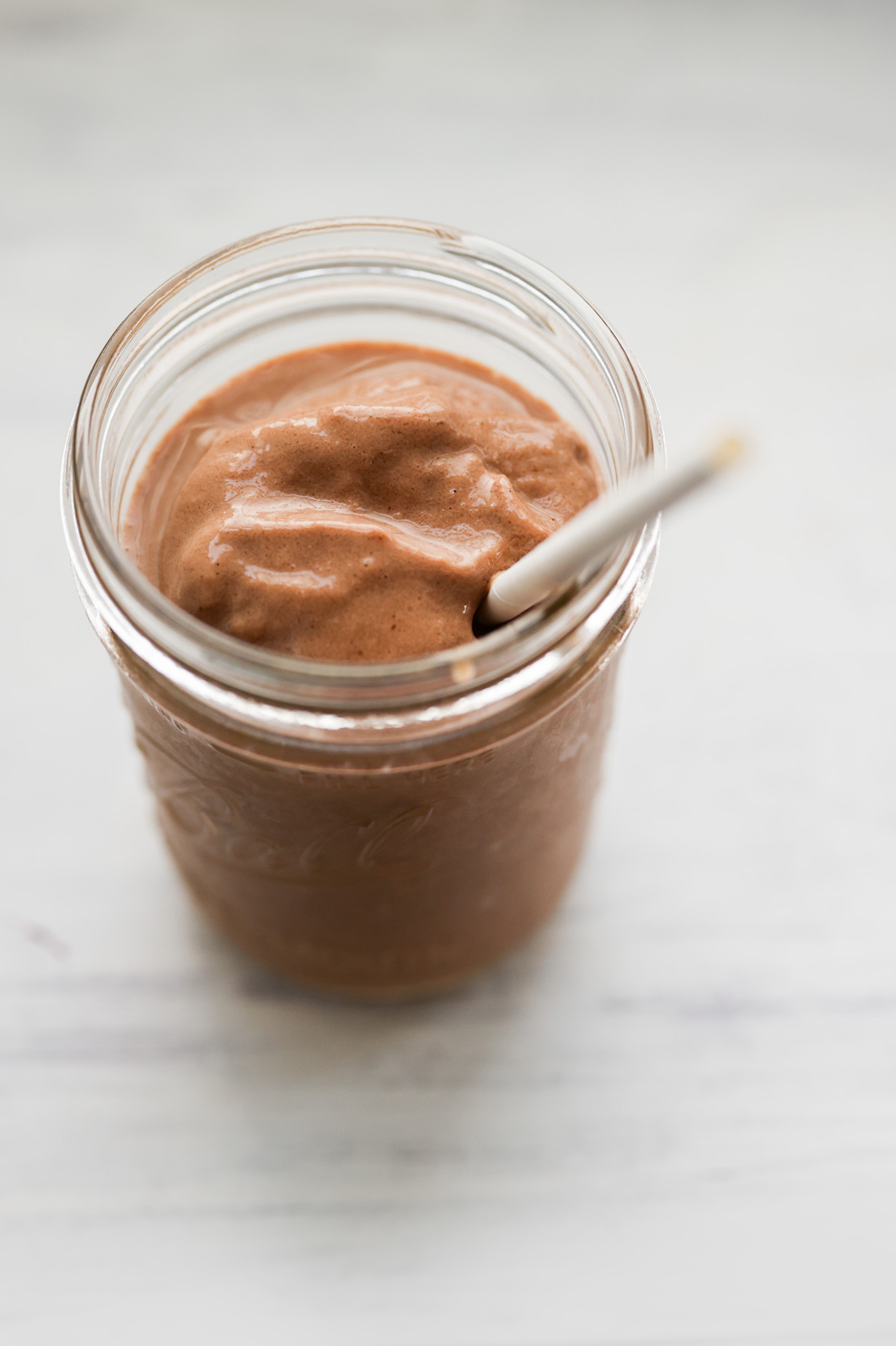 Simple Chocolate Protein Shake in a glass