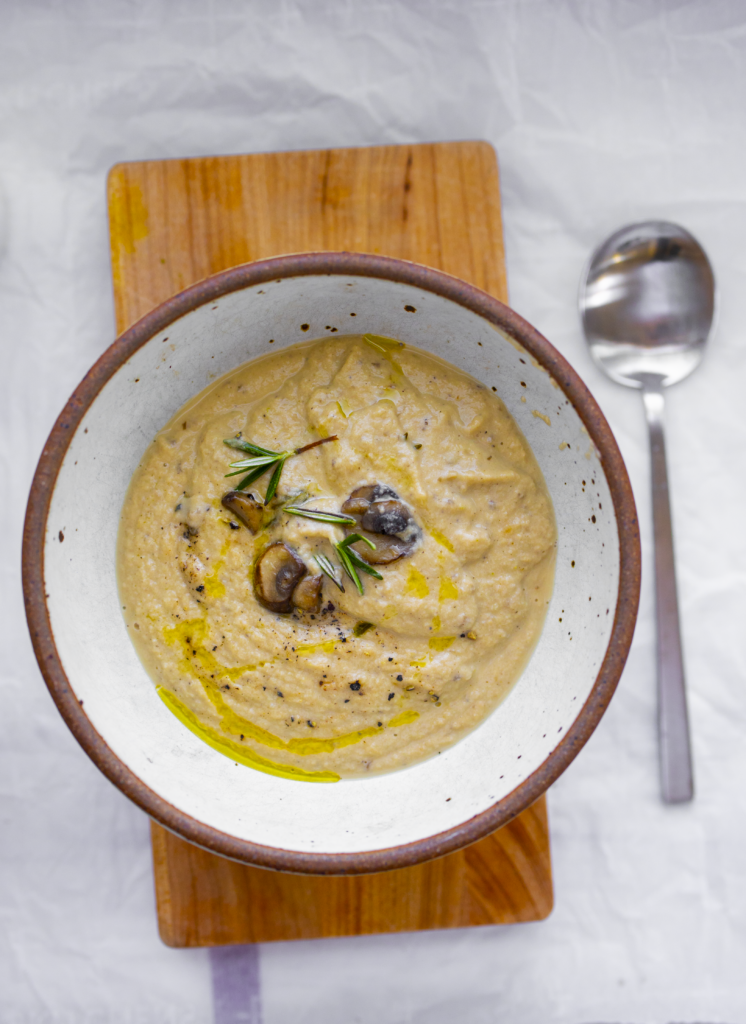 Vegan Mushroom Soup - No-Cream of Mushroom - HealthyHappyLife.com