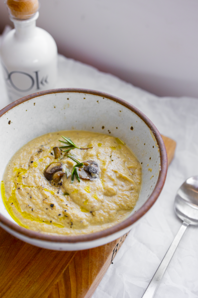 Vegan Mushroom Soup - No-Cream of Mushroom - HealthyHappyLife.com