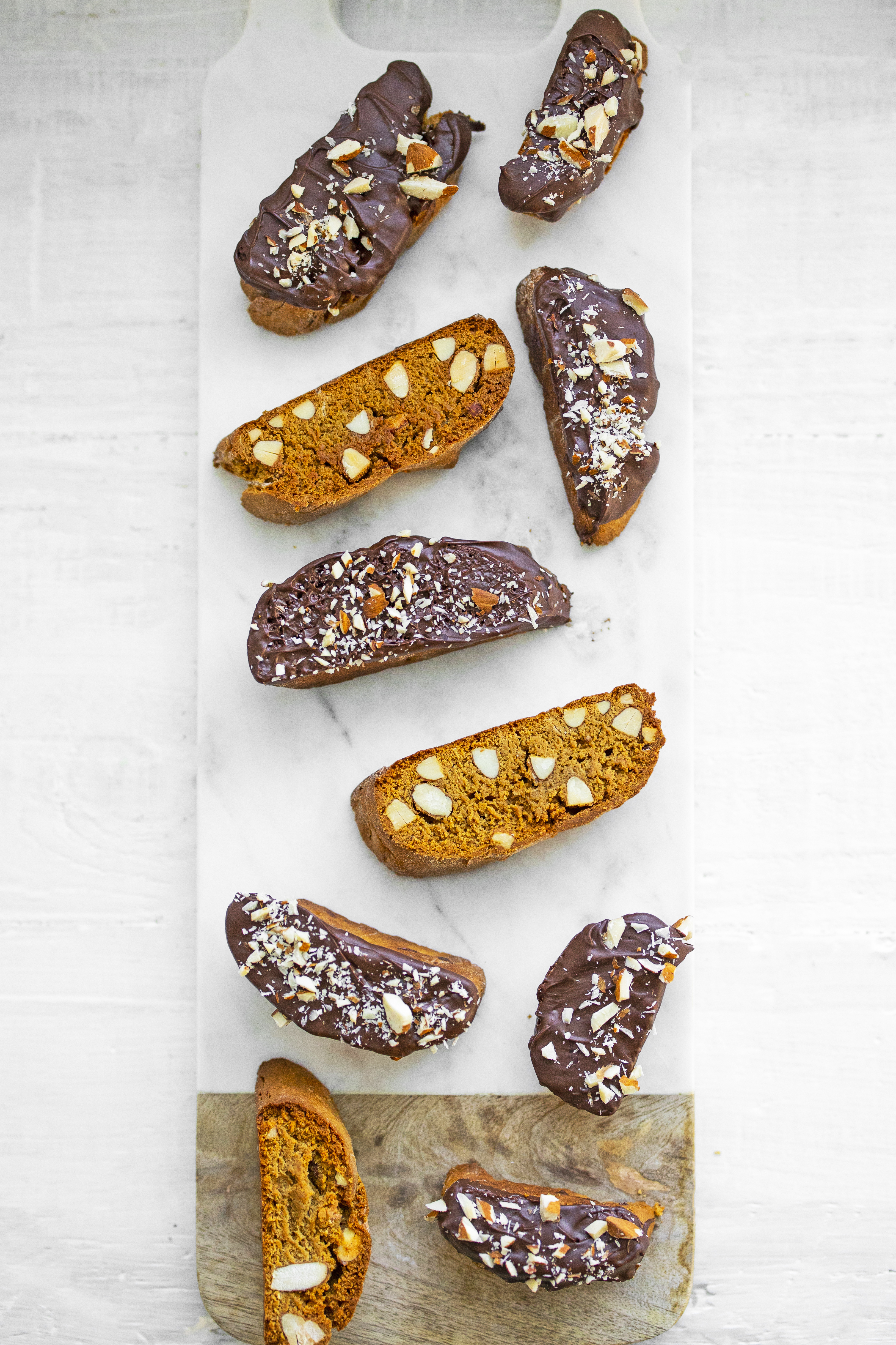 Vegan Biscotti on a platter