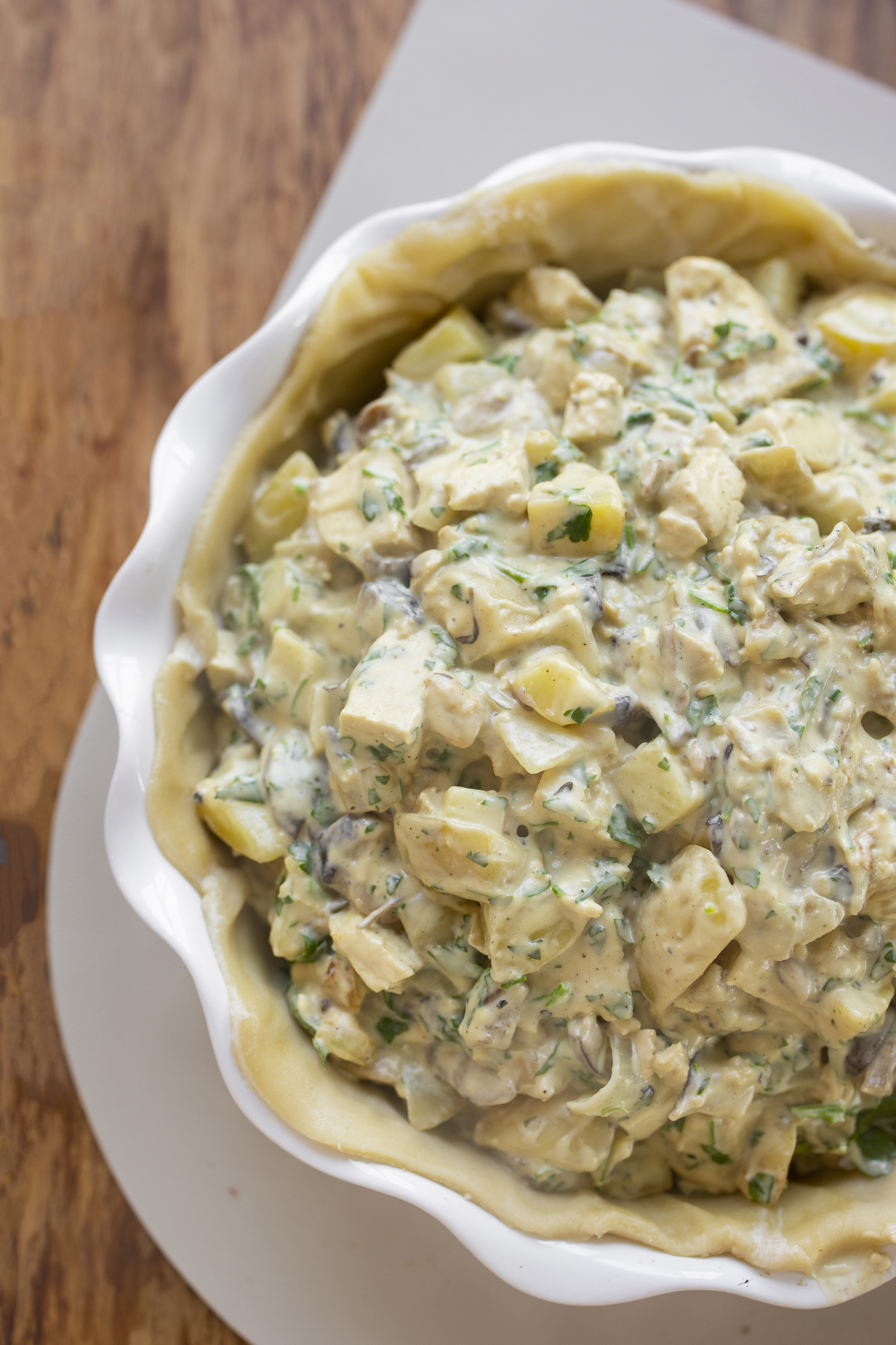 Mushroom Potato Pot Pie filling