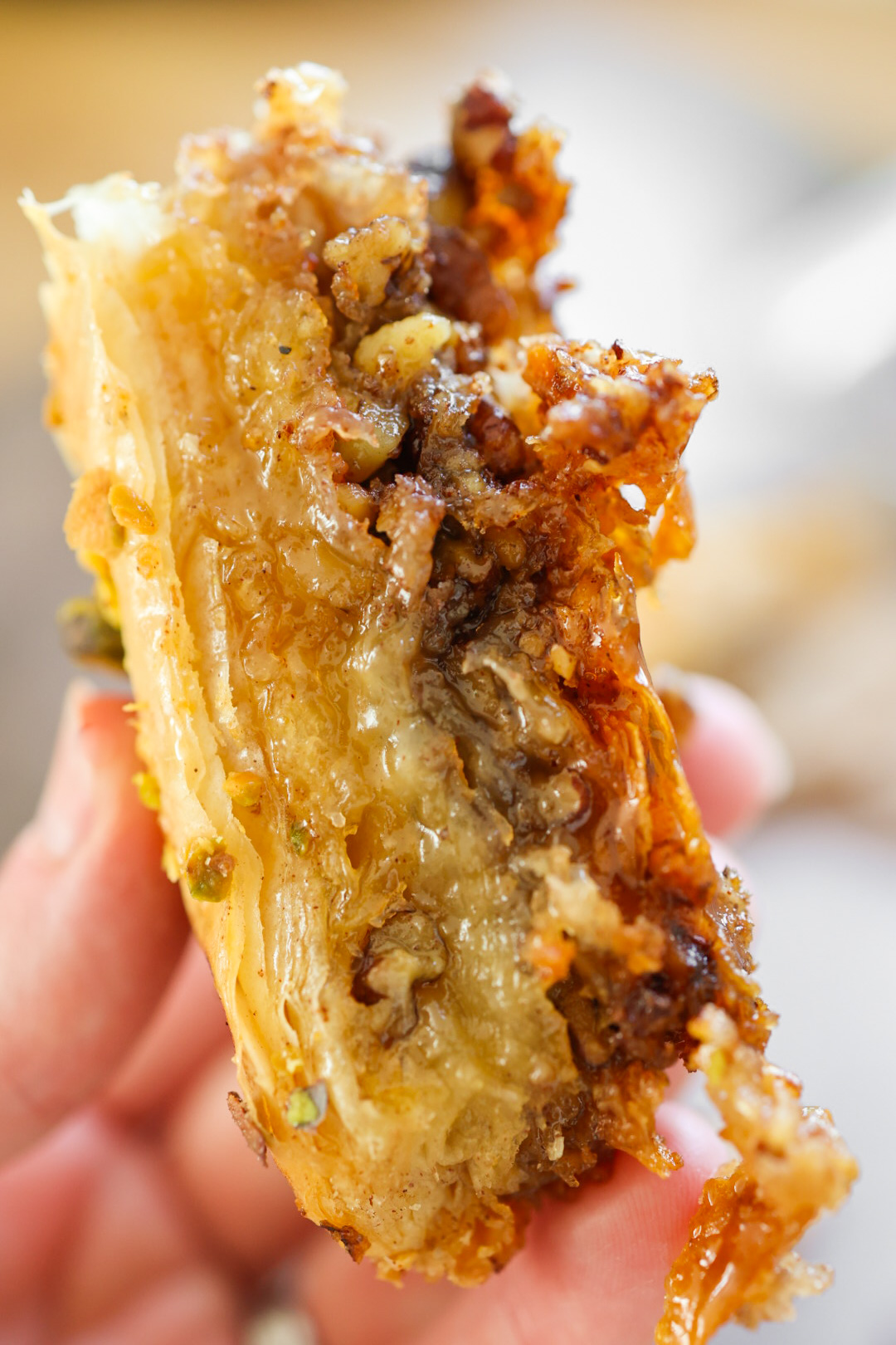 vegan baklava slice