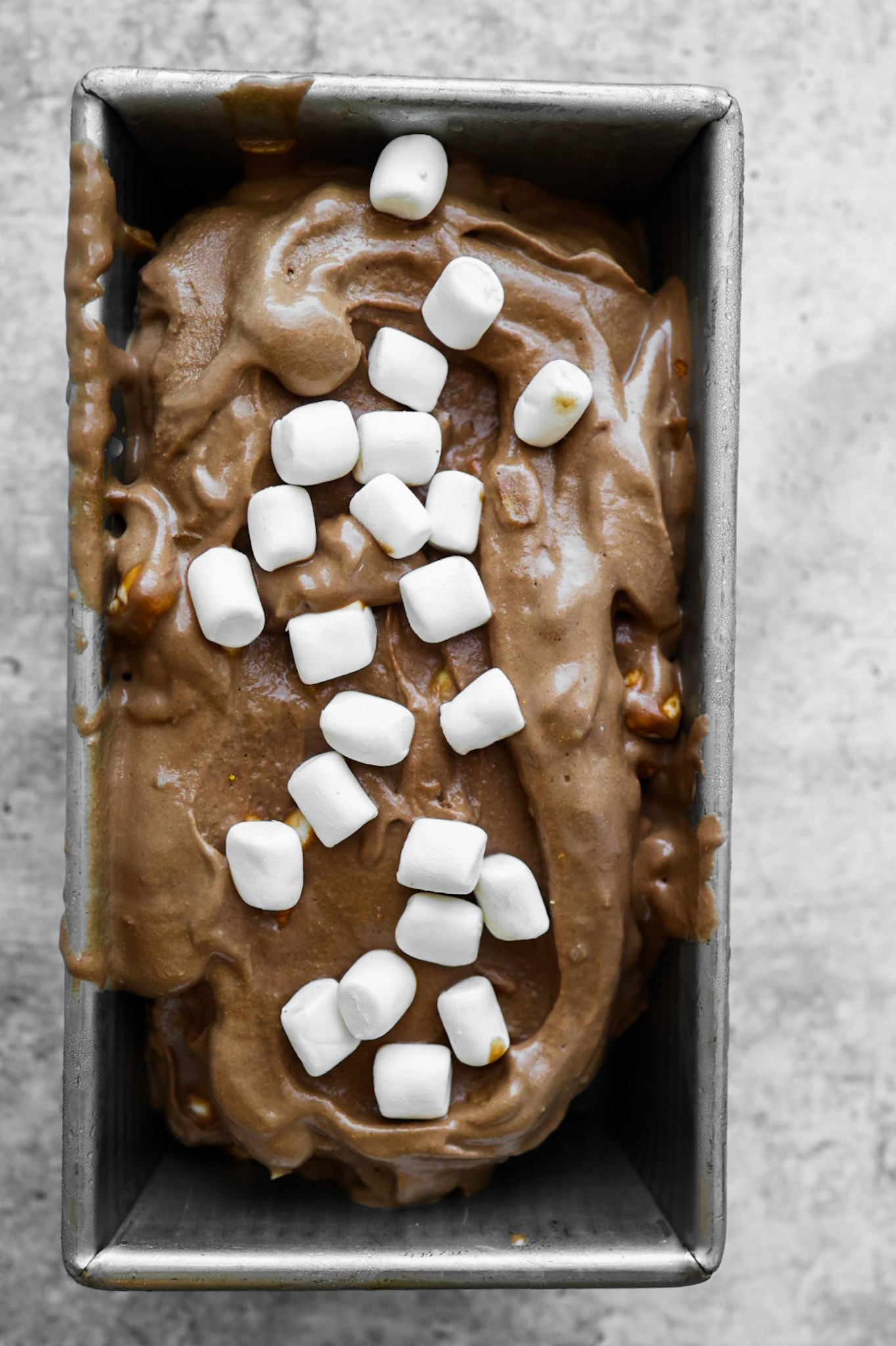 rocky road ice cream in container