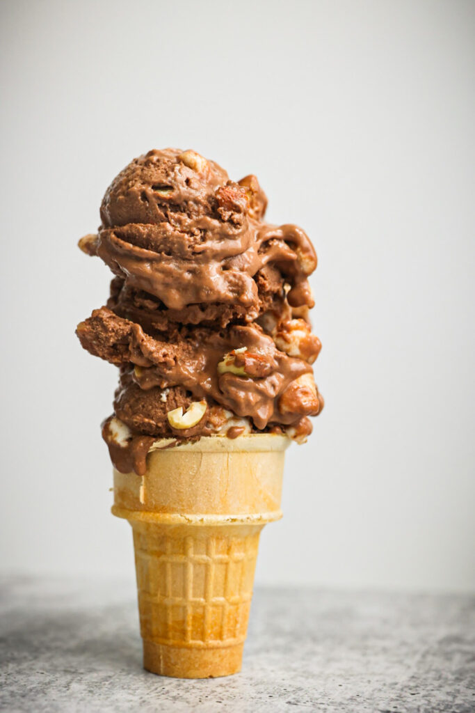 Rocky Road Ice Cream - Vegan - HealthyHappyLife.com