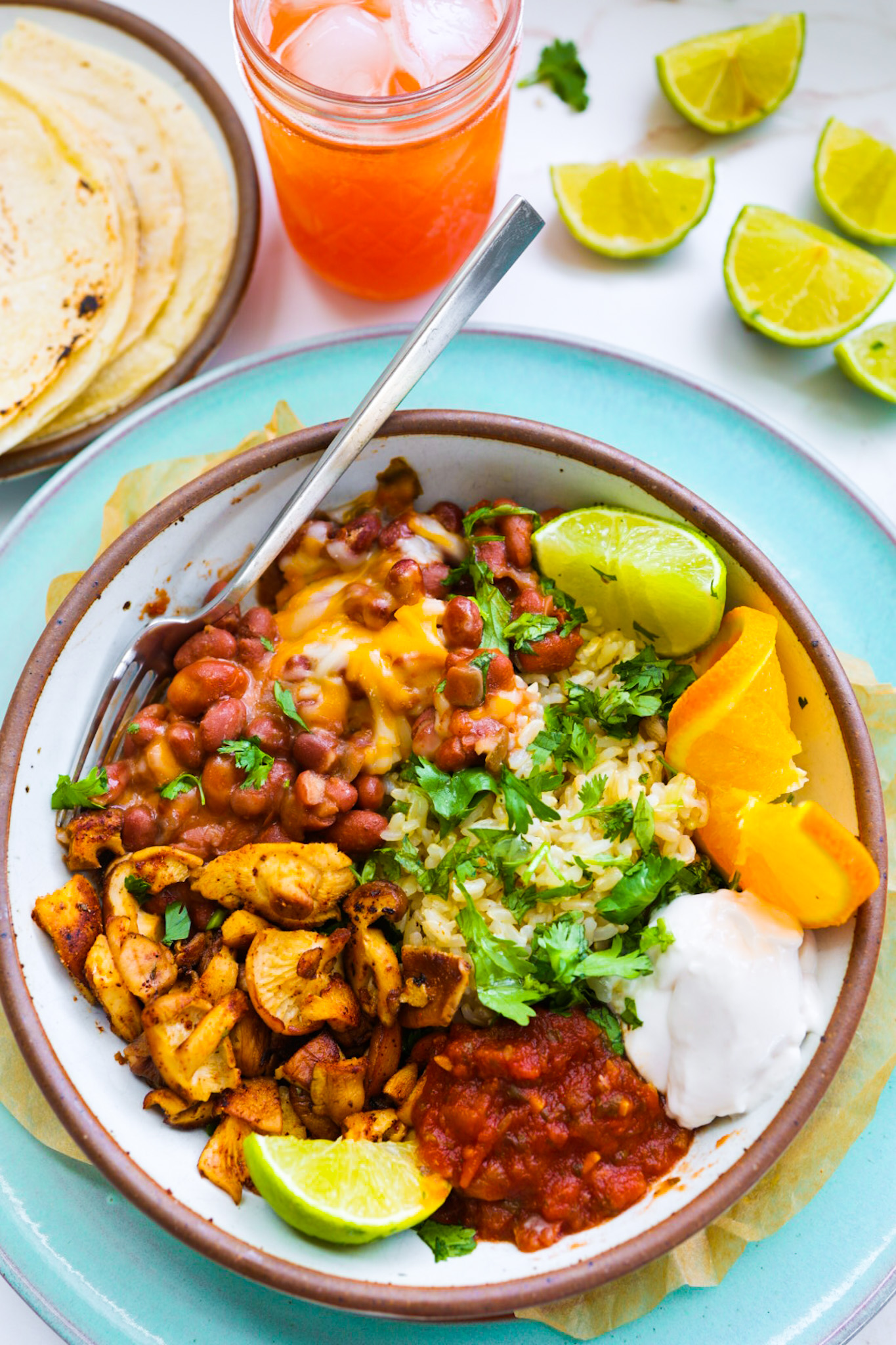 Easy Mushroom Burrito Bowl