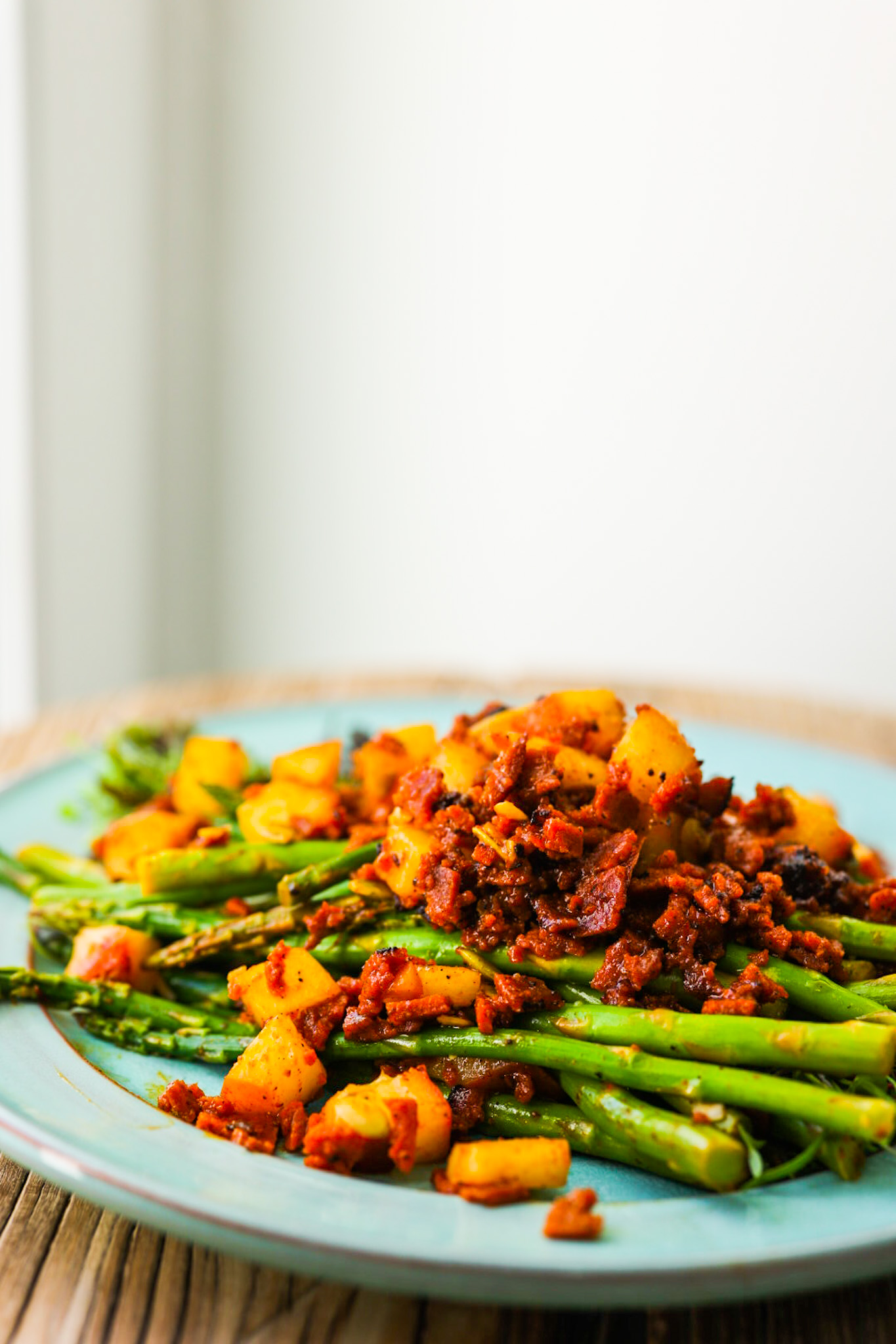 Vegan Maple Bacon Asparagus