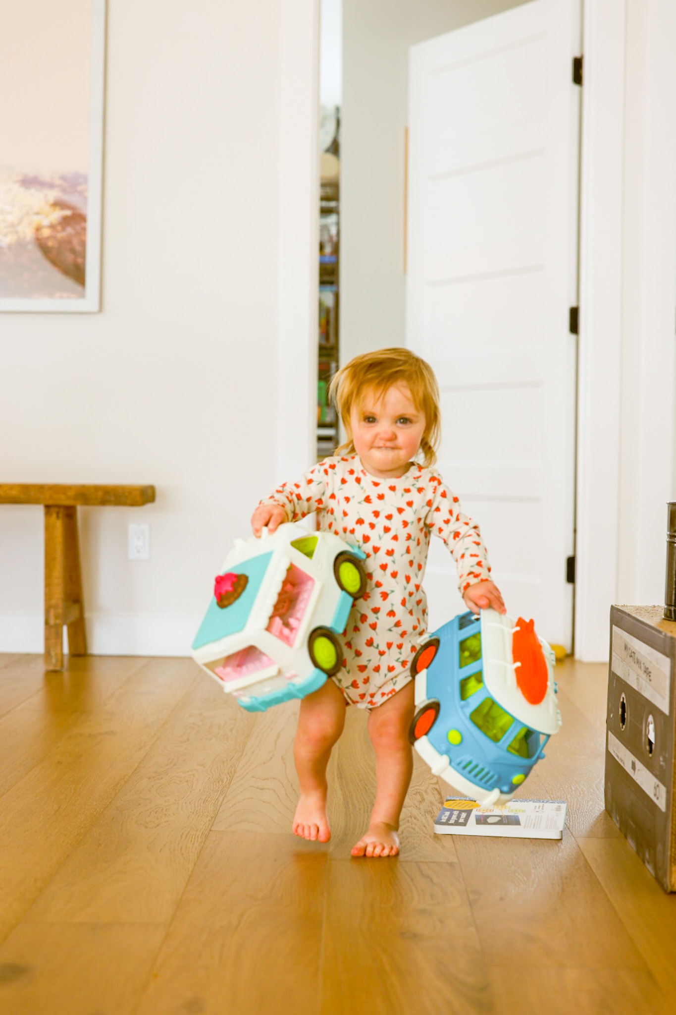 Rosalie carrying trucks