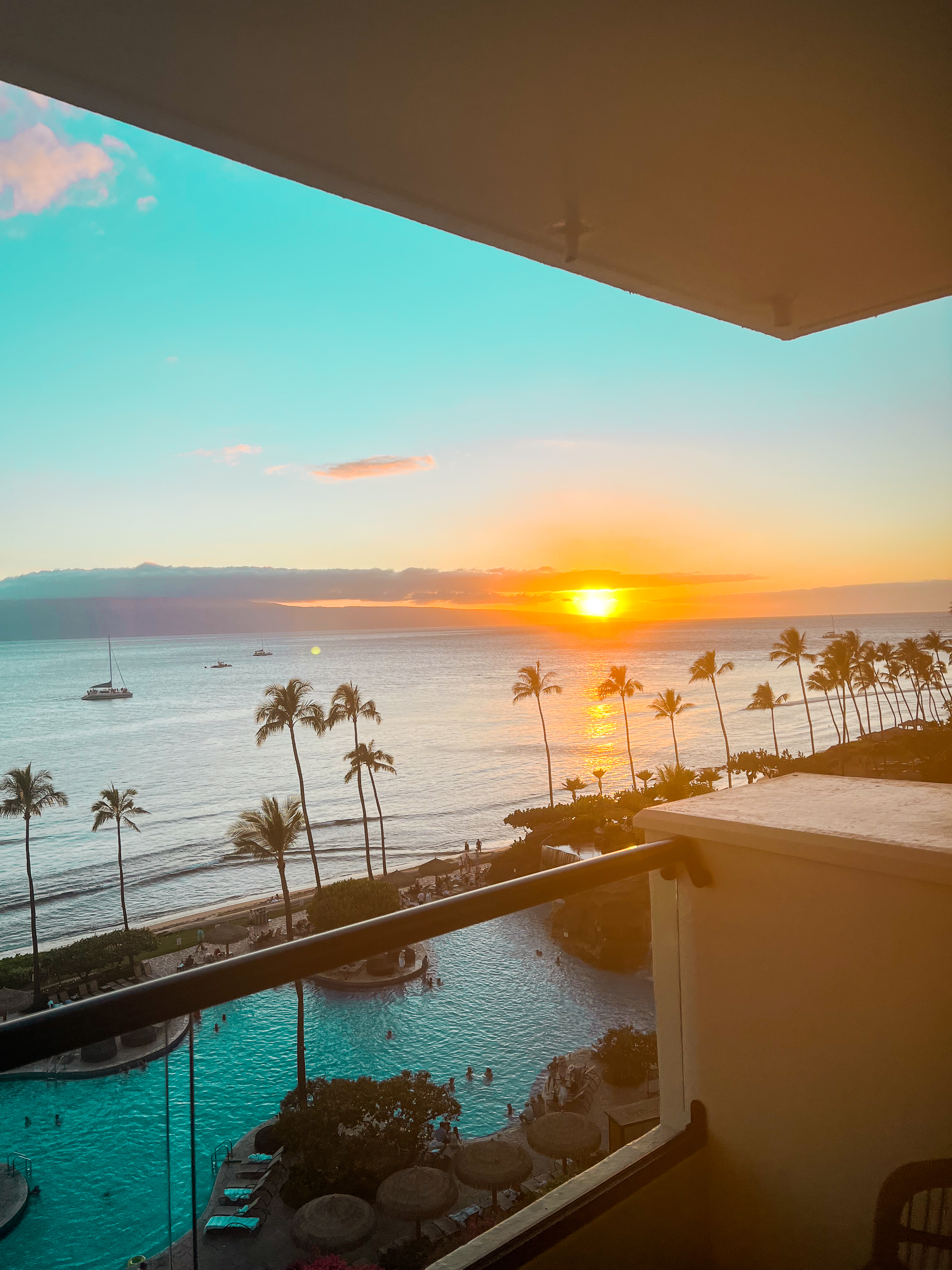 sunset on maui hyatt