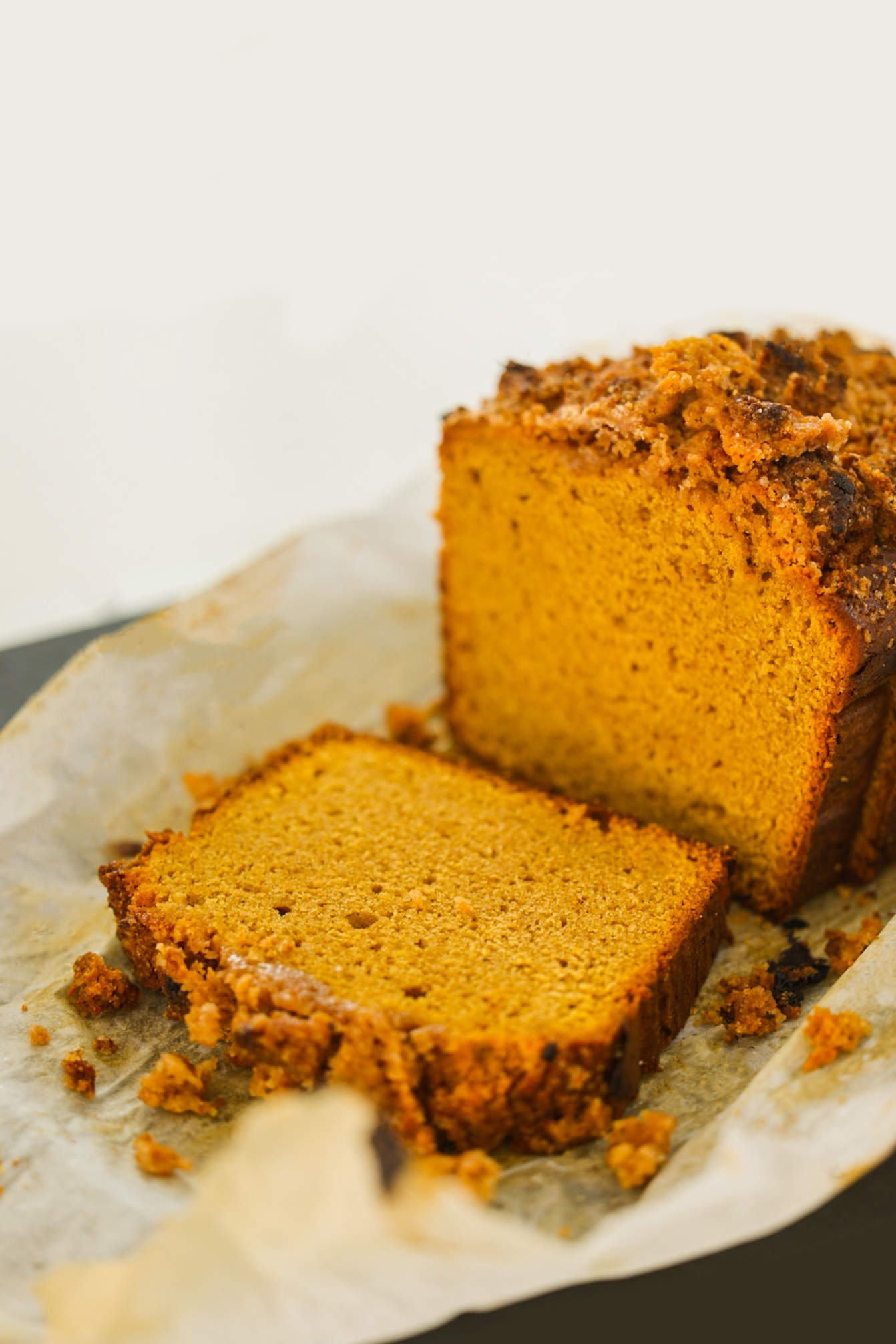 Vegan Pumpkin Bread with Streusel Topping