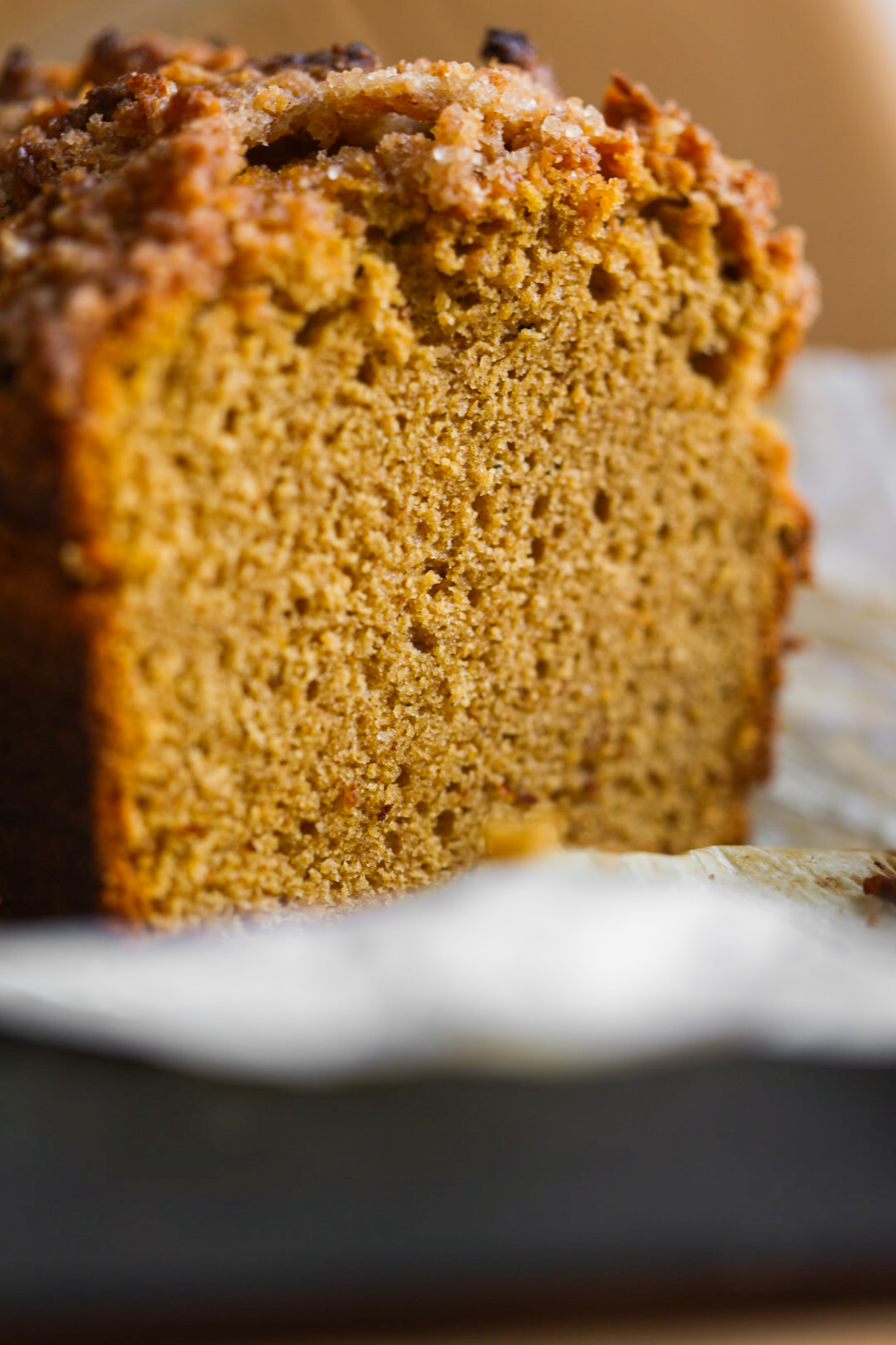 Vegan Pumpkin Bread with Streusel Topping