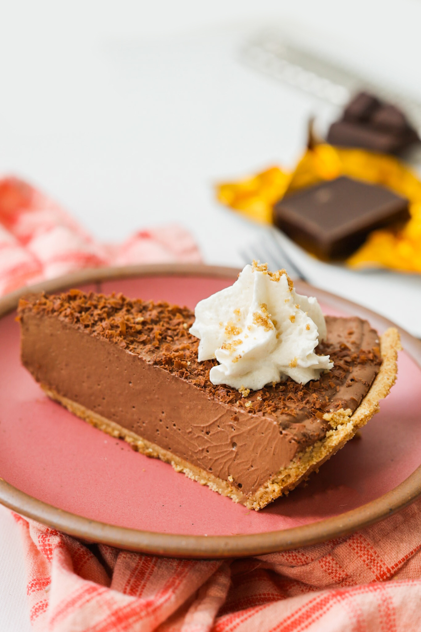 chocolate pie with whipped cream