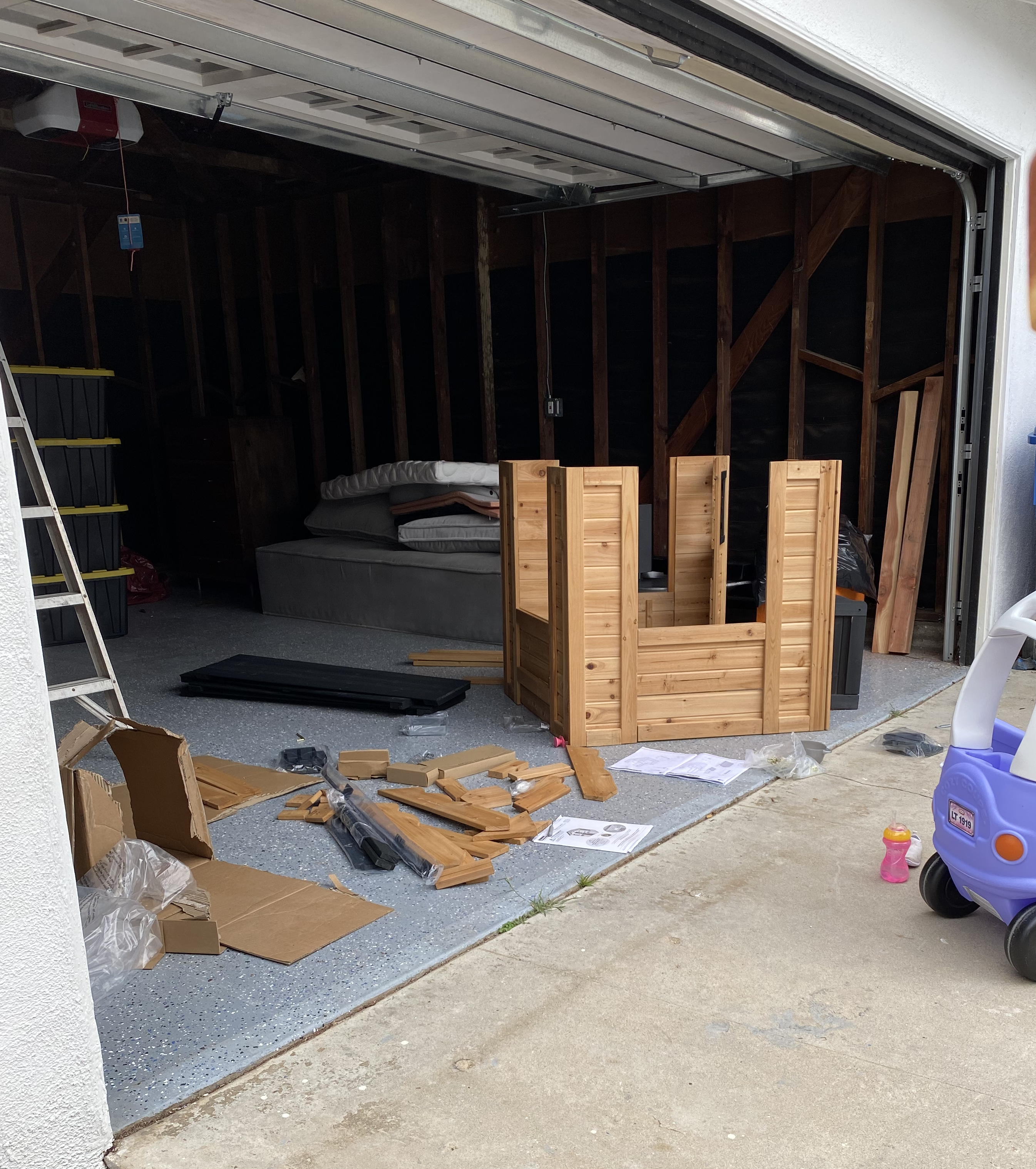 detached garage interior