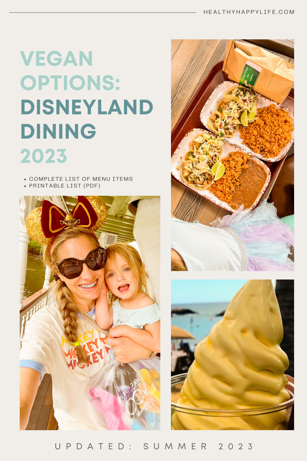 vegan dining list disneyland 2023