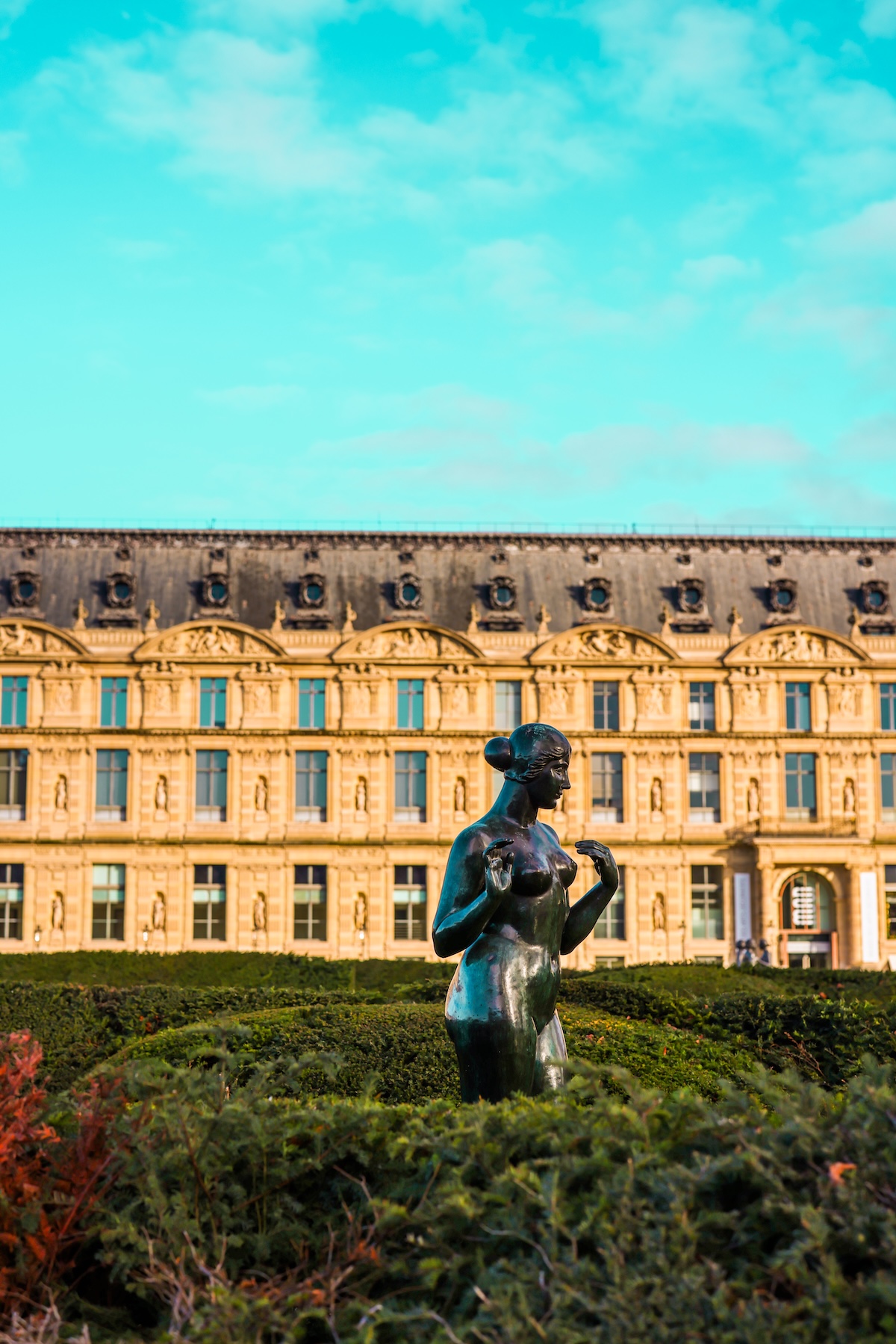Tuileries statues Paris sunny day