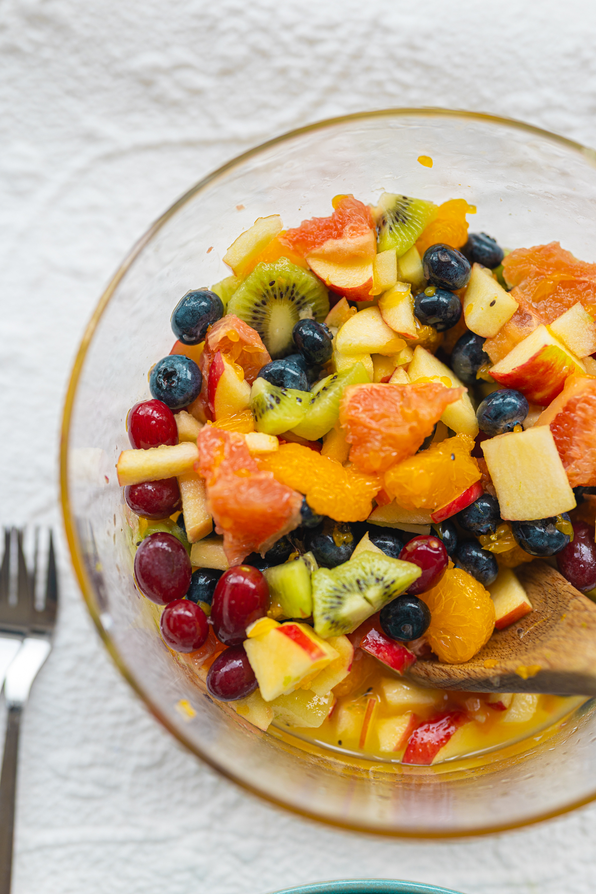 mixed fruit salad in a bowl
