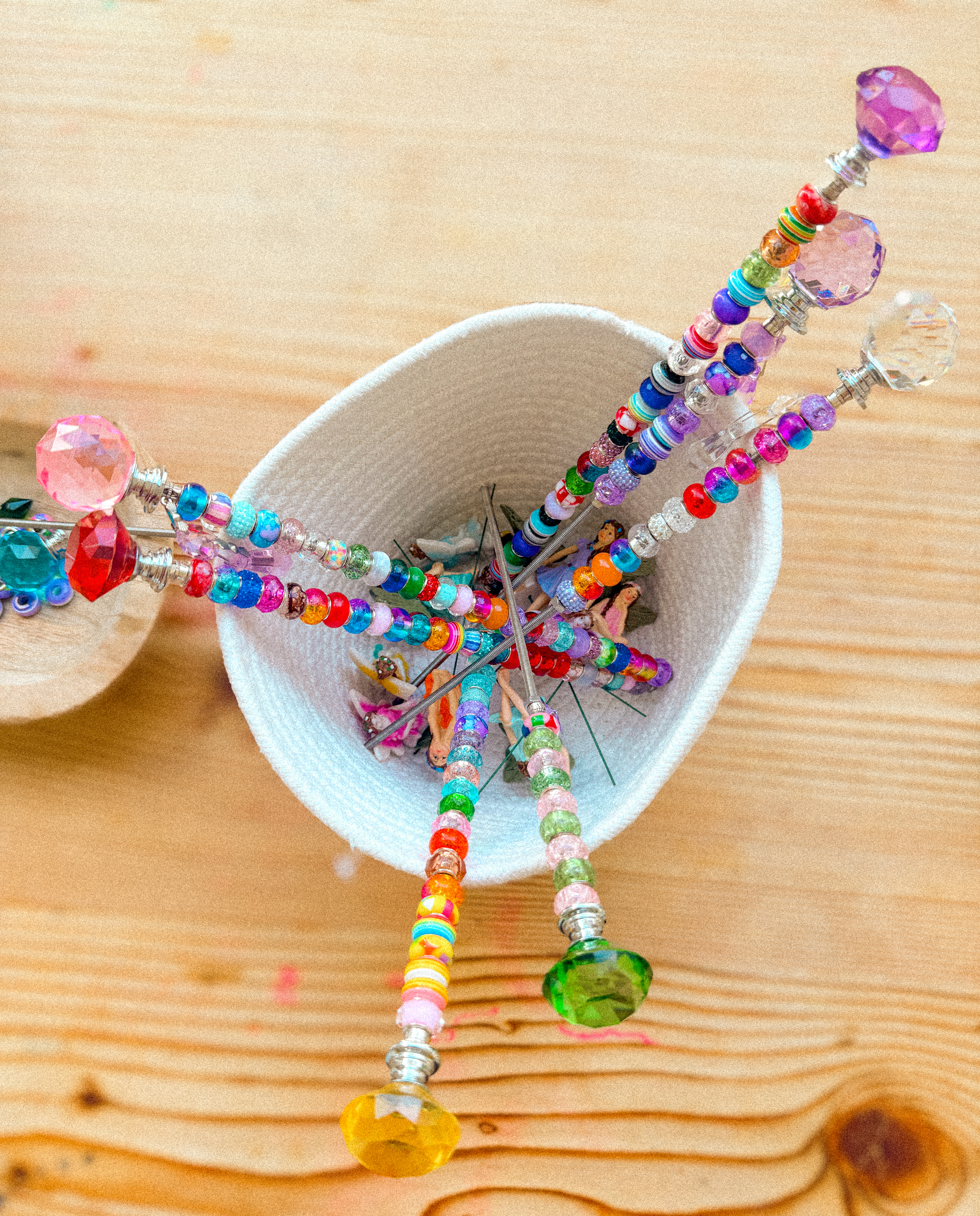 fairy wands beads garden stakes