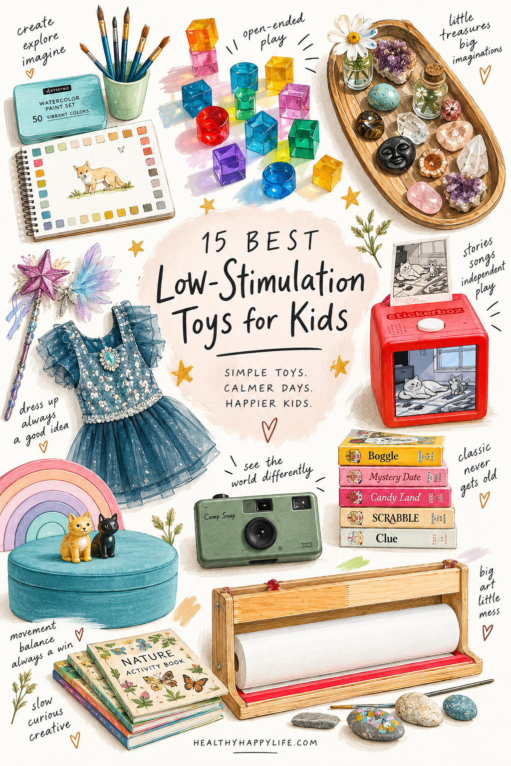 low stimulation kids toys ideas graphic