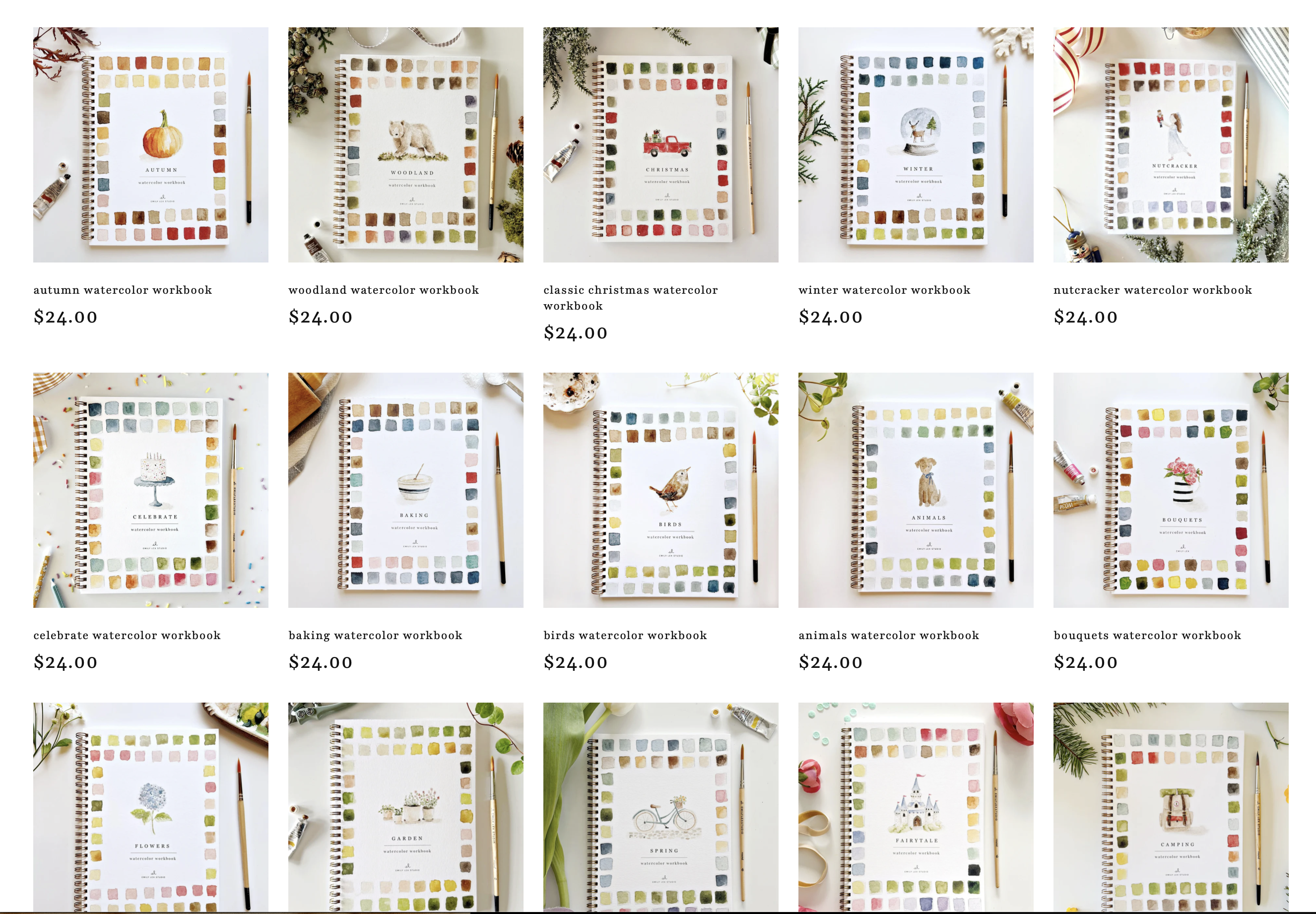 watercolor books by Emily Lex Studio